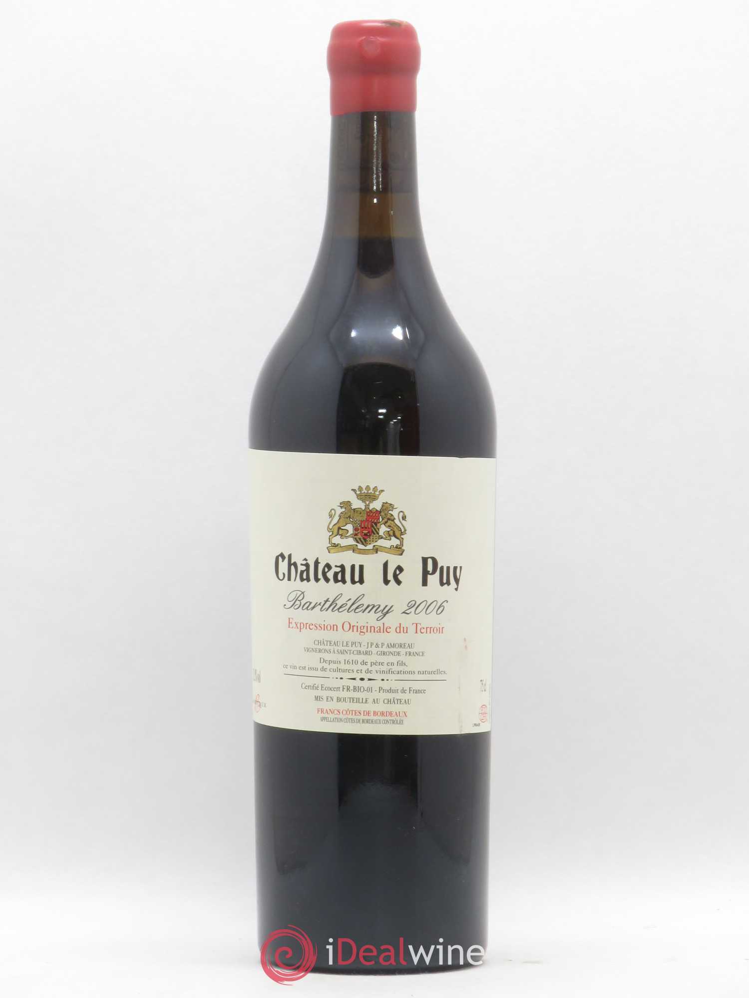 Le Puy - Cuvée Barthélemy 2006 - Lot de 1 bouteille - 0