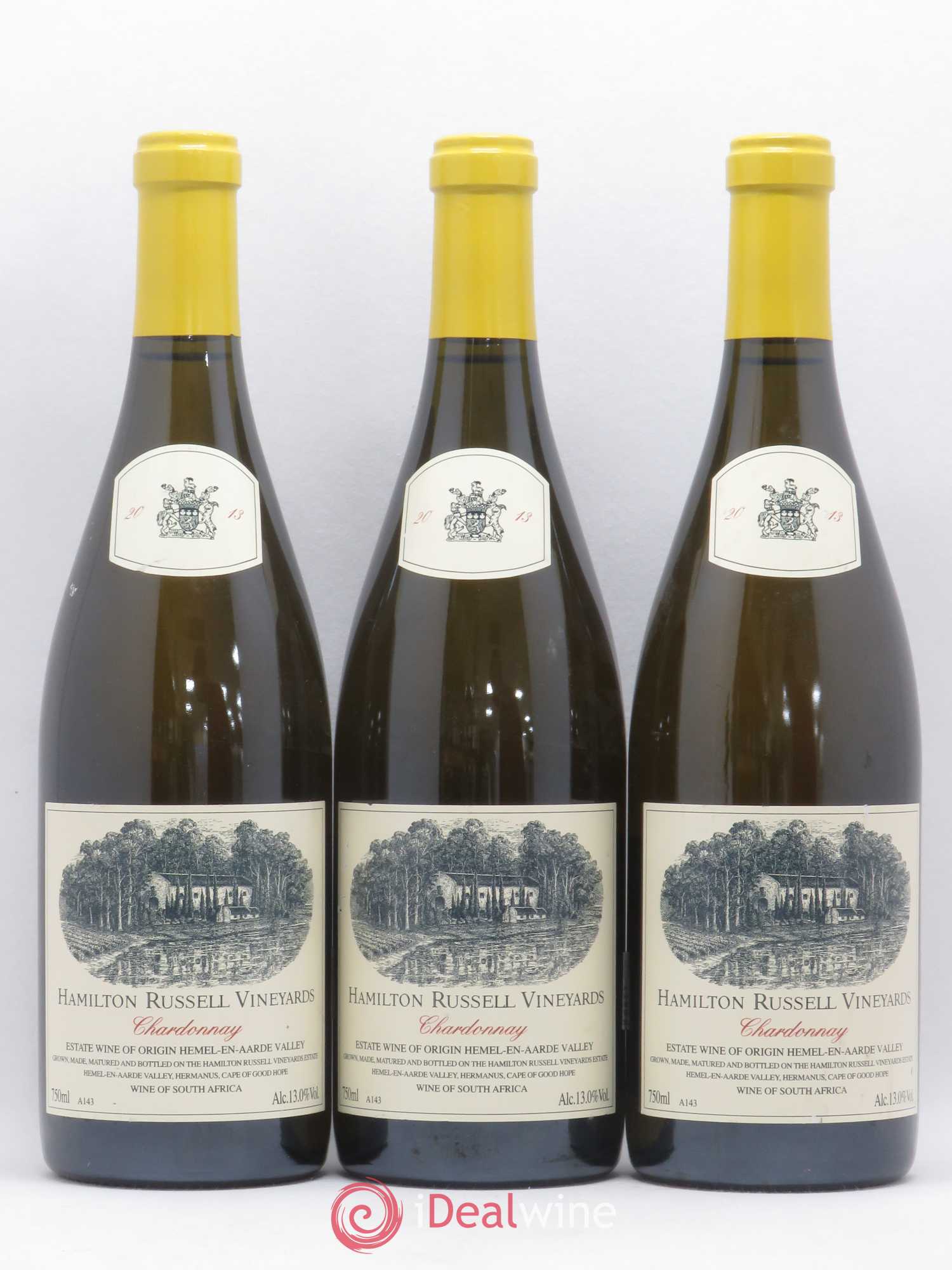 Afrique du Sud Chardonnay Hamilton Russel Vineyards 2013 - Posten von 3 Flaschen - 0