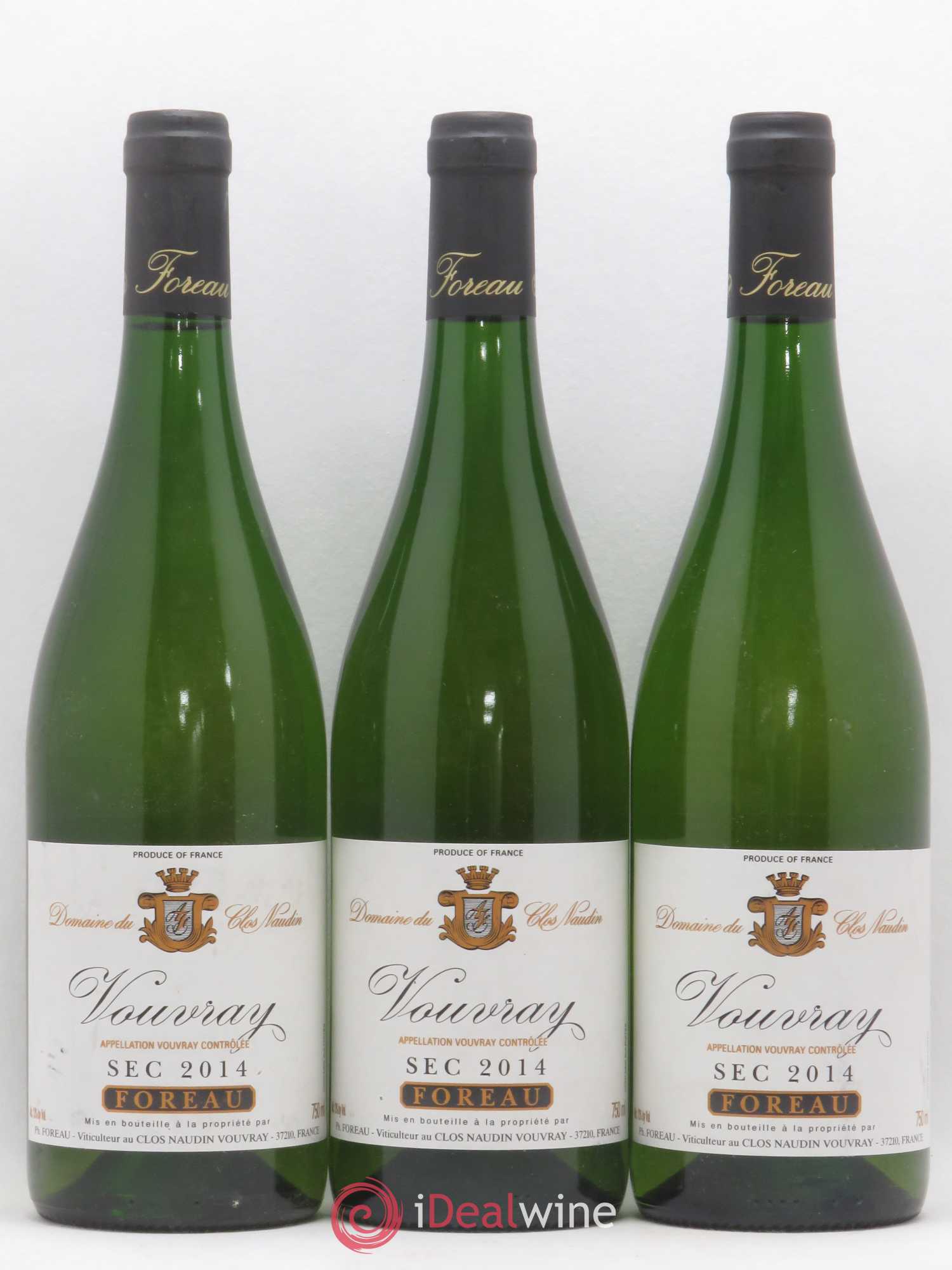 Vouvray Sec Clos Naudin - Philippe Foreau 2014 - Lot de 3 bouteilles - 0