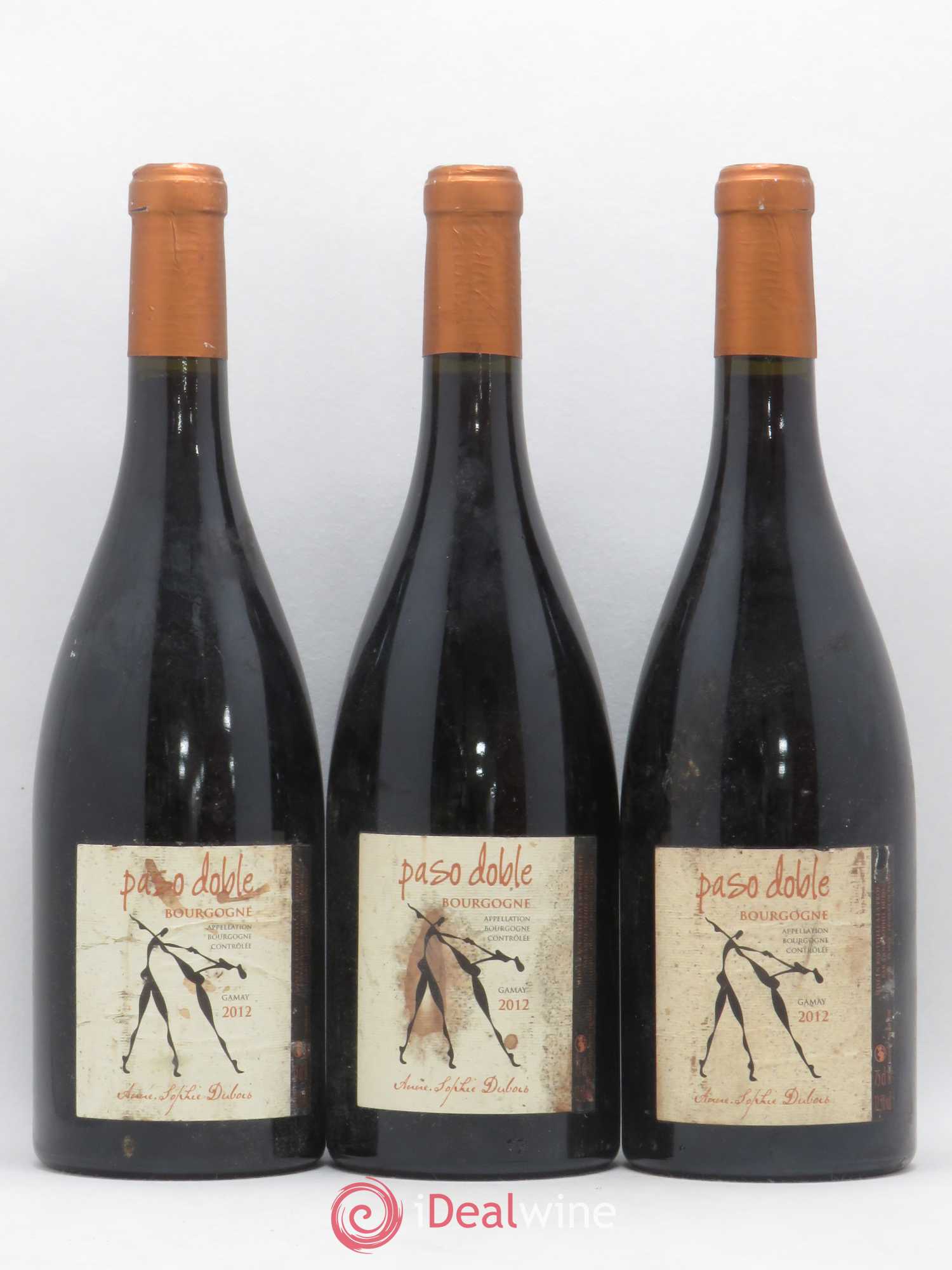 Bourgogne Paso Doble Anne Sophie Desbois (sans prix de réserve) 2012 - Posten von 3 Flaschen - 0