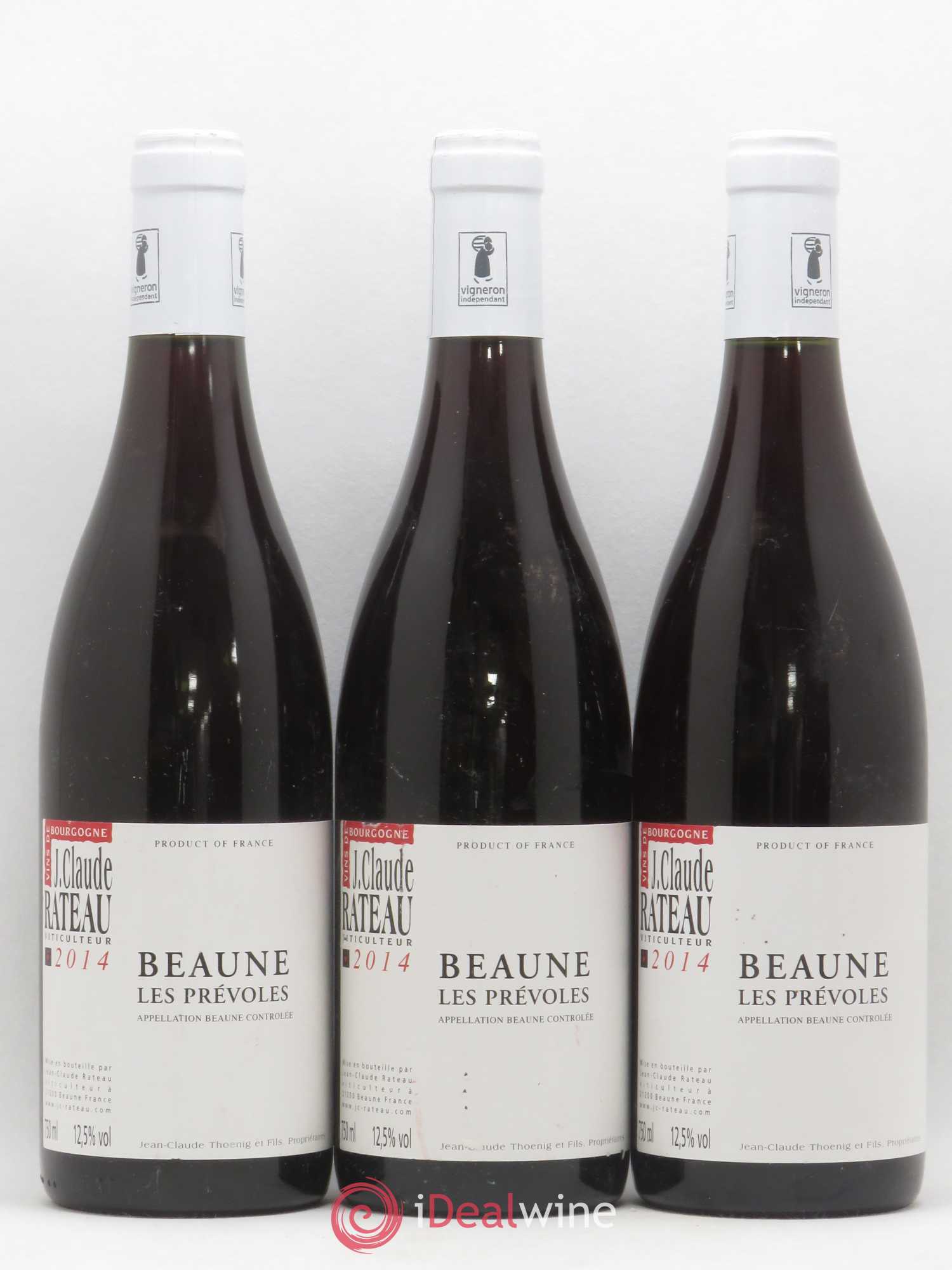 Beaune Les Prevoles Jean Claude Rateau 2014 - Posten von 3 Flaschen - 0
