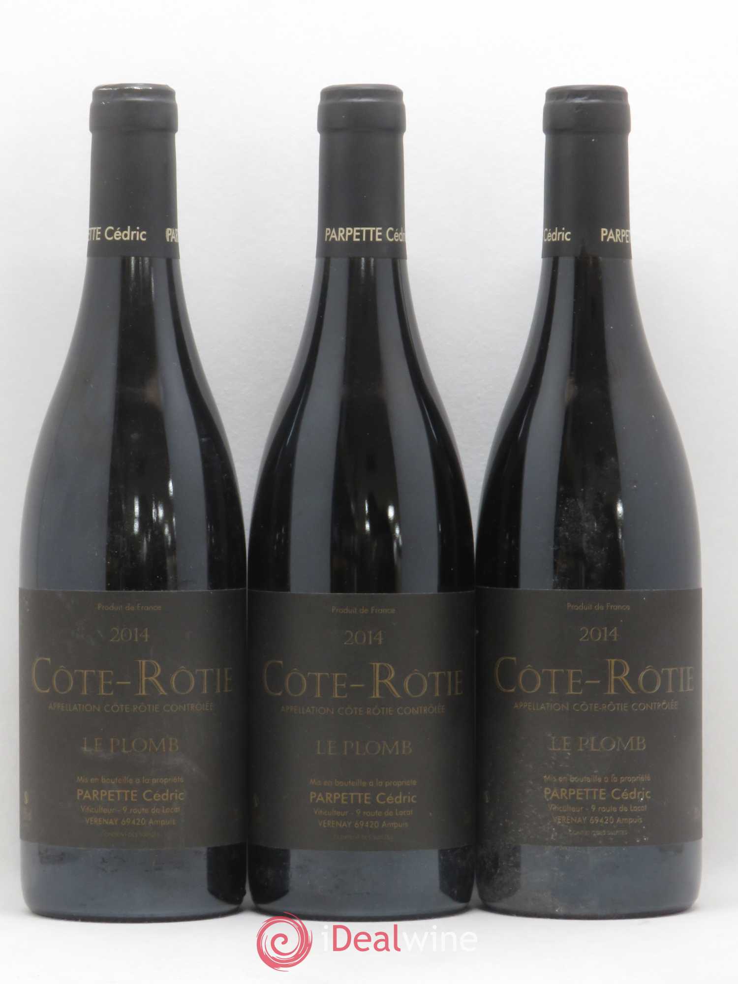 Côte-Rôtie Le Plomb Cedric Parpette 2014 - Posten von 3 Flaschen - 0