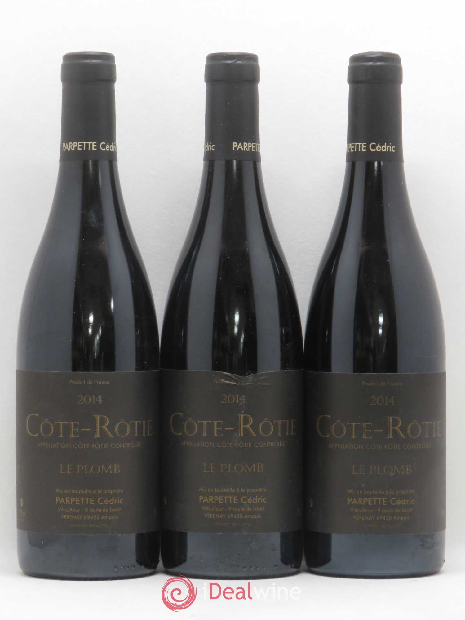 Côte-Rôtie Le Plomb Cedric Parpette 2014 - Posten von 3 Flaschen - 0
