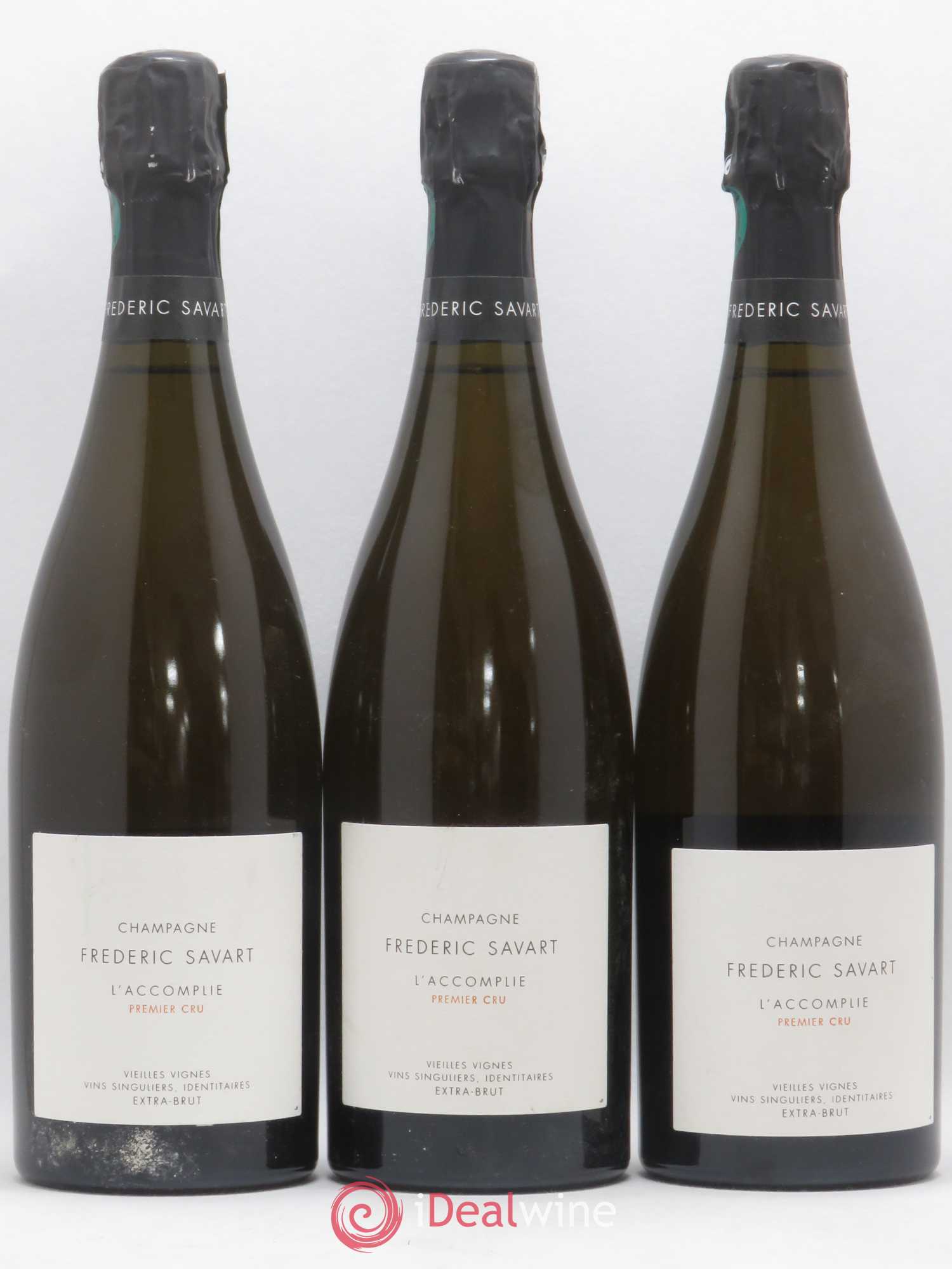 L'Accomplie 1er Cru Extra-Brut Vieilles Vignes Frédéric Savart - Lot de 3 bouteilles - 0