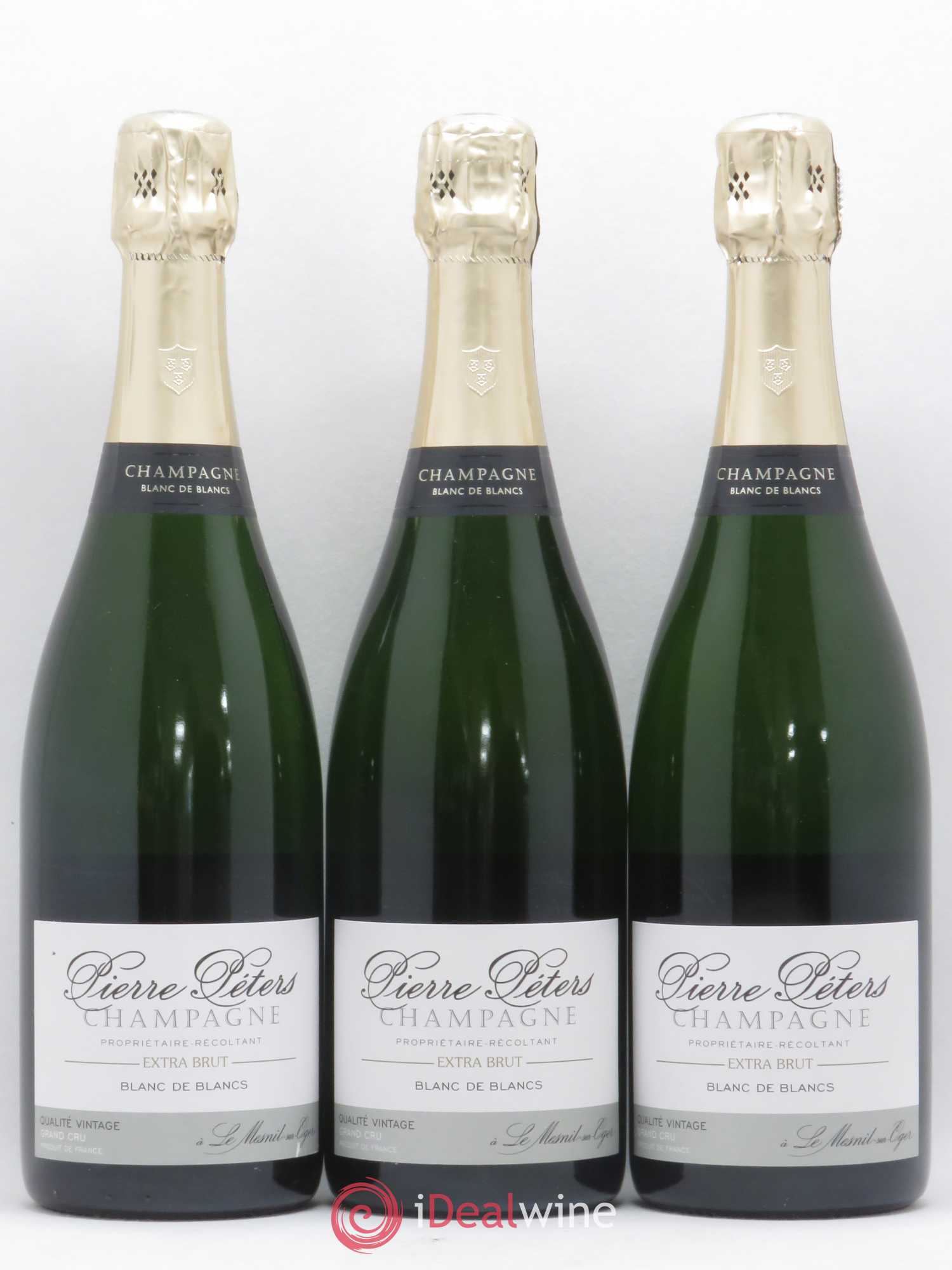 Champagne Grand Cru Blanc de Blancs Extra Brut Pierre Peters - Posten von 3 Flaschen - 0