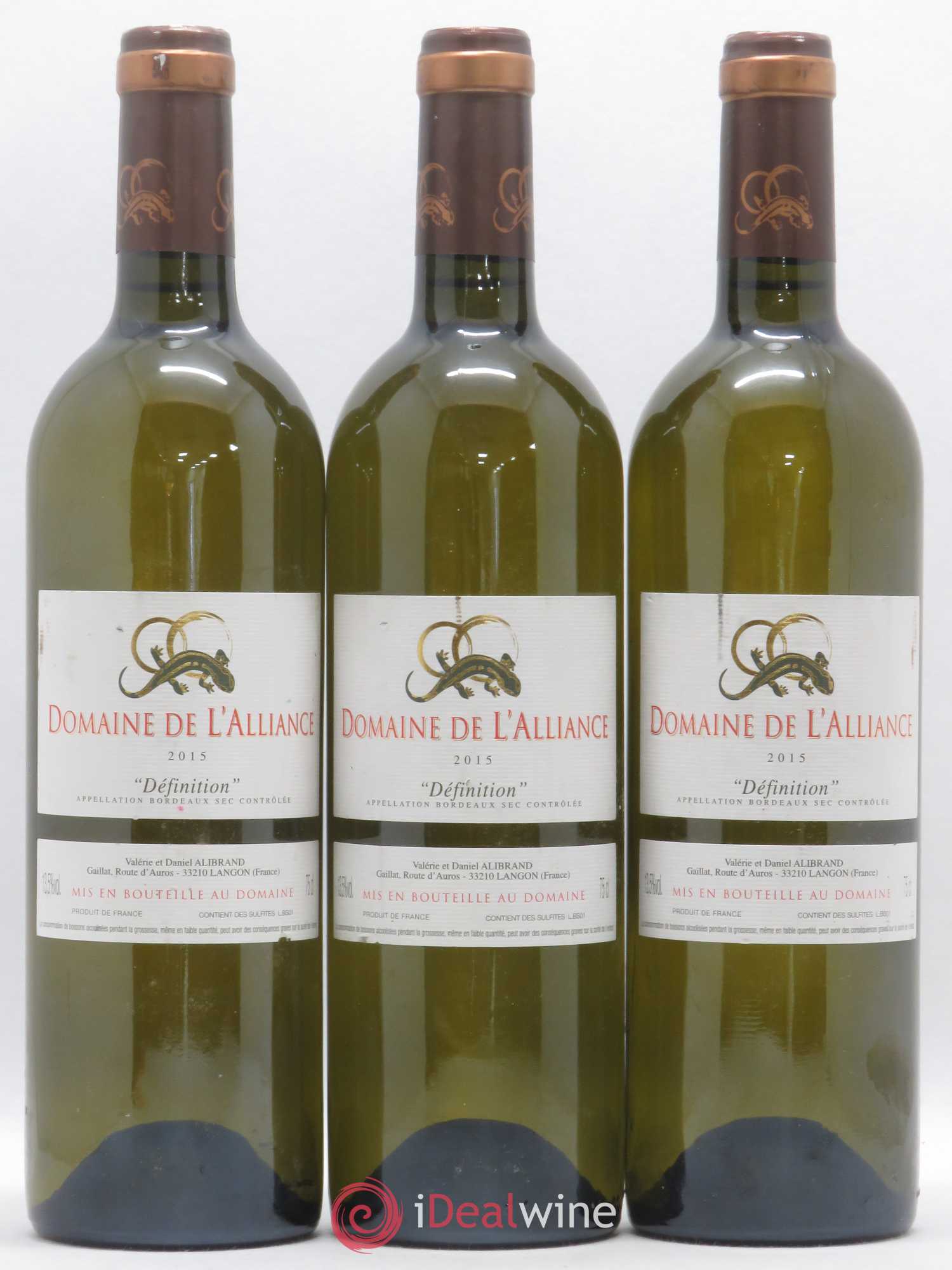 Bordeaux Domaine de l'Alliance 2015 - Posten von 3 Flaschen - 0