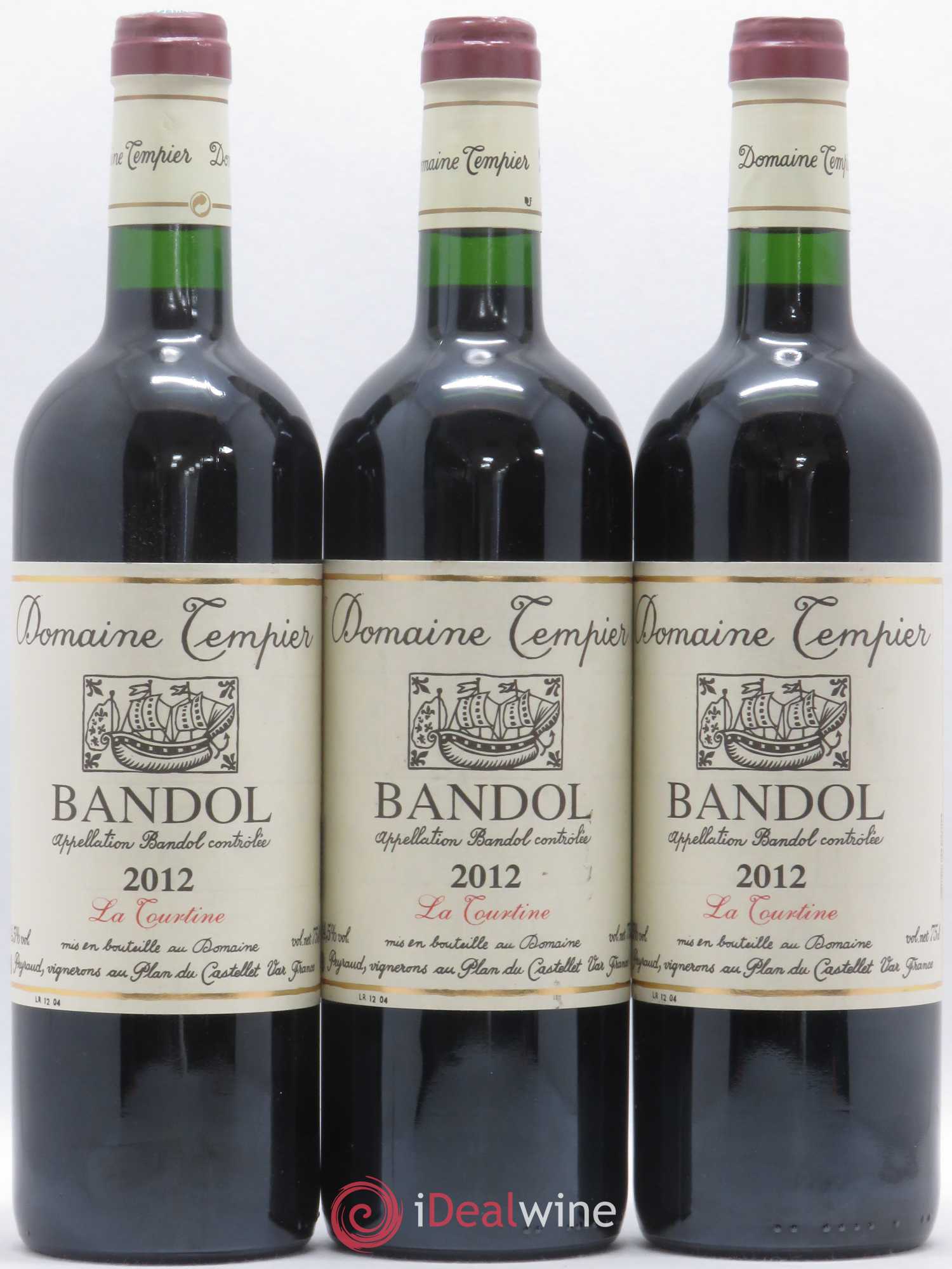 Bandol Domaine Tempier La Tourtine Famille Peyraud 2012 - Lot de 3 bouteilles - 0