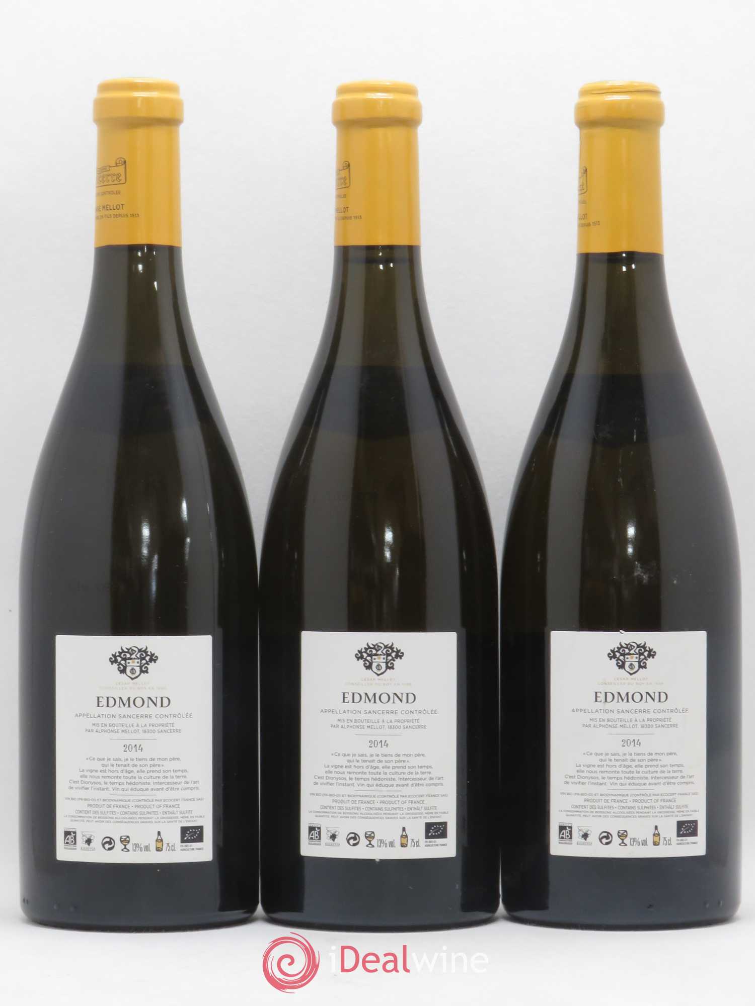 Sancerre Cuvée Edmond Alphonse Mellot 2014 - Lot de 3 bouteilles - 1