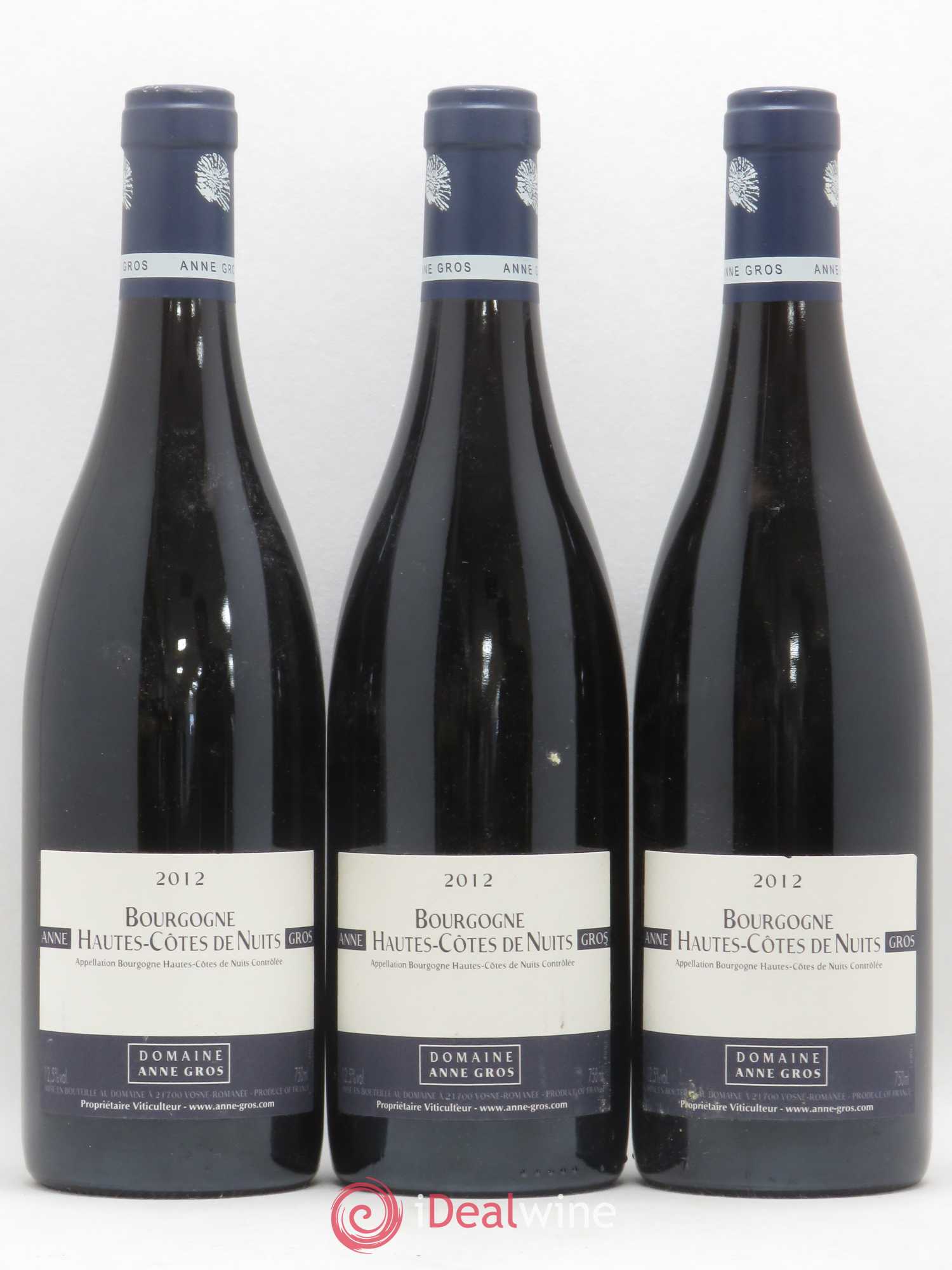 Hautes-Côtes de Nuits Anne Gros 2012 - Lot de 3 bouteilles - 0