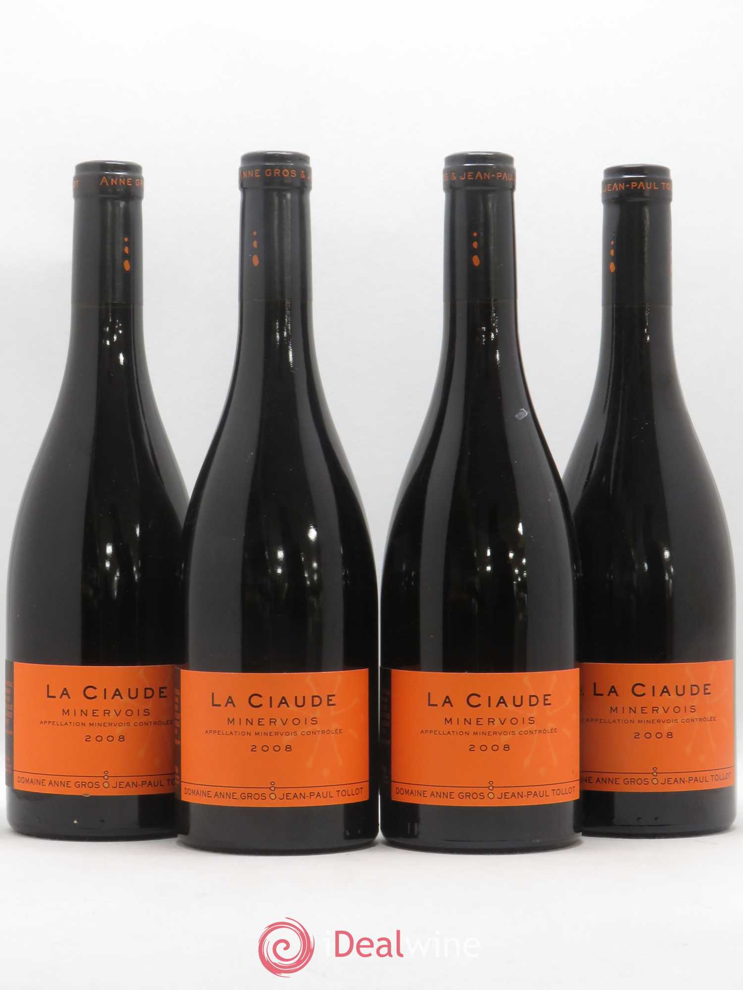 Minervois La Ciaude Anne Gros & Jean-Paul Tollot 2008 - Lot de 4 bouteilles - 0