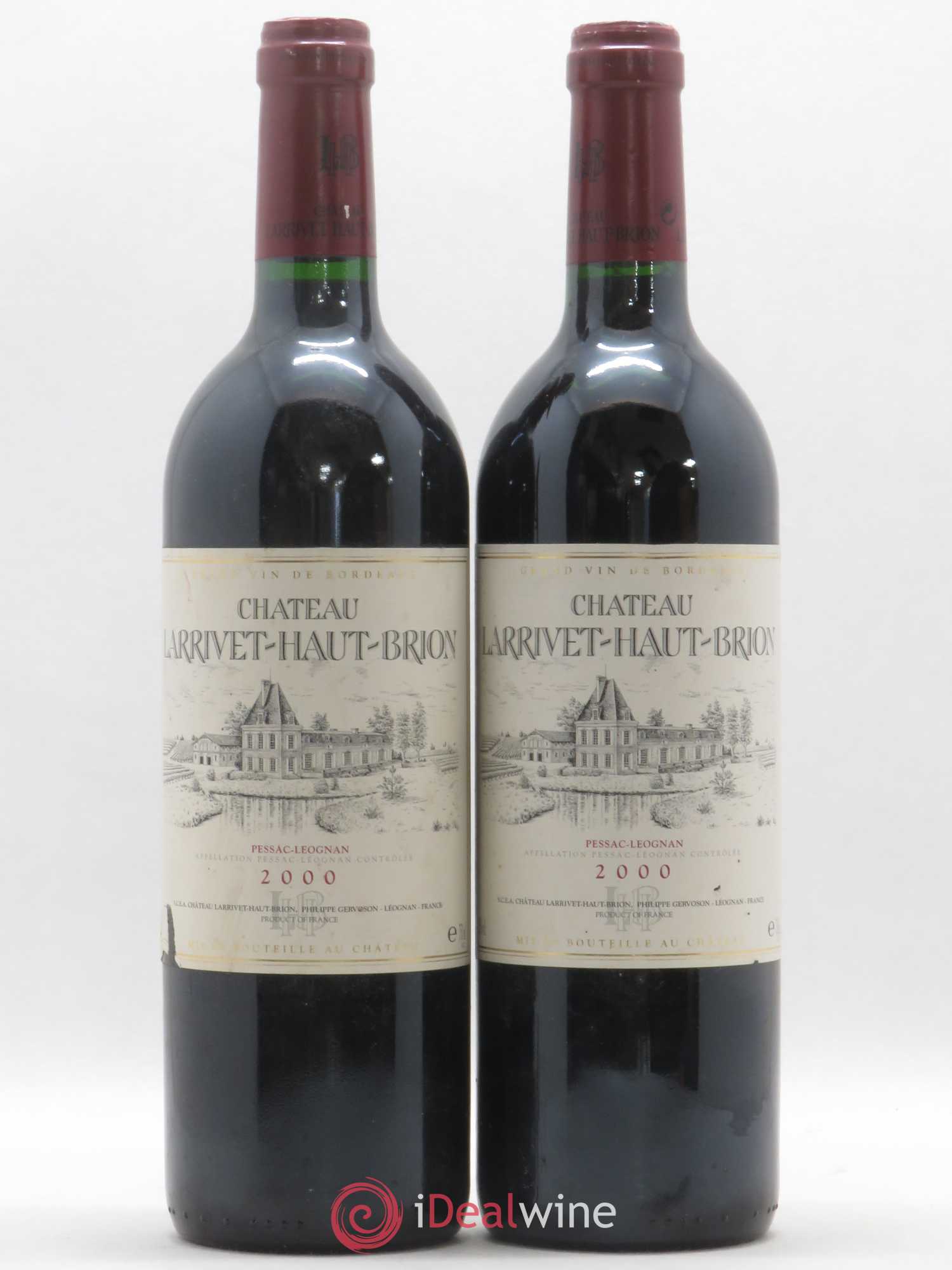 Château Larrivet Haut-Brion 2000 - Lot de 2 bouteilles - 0