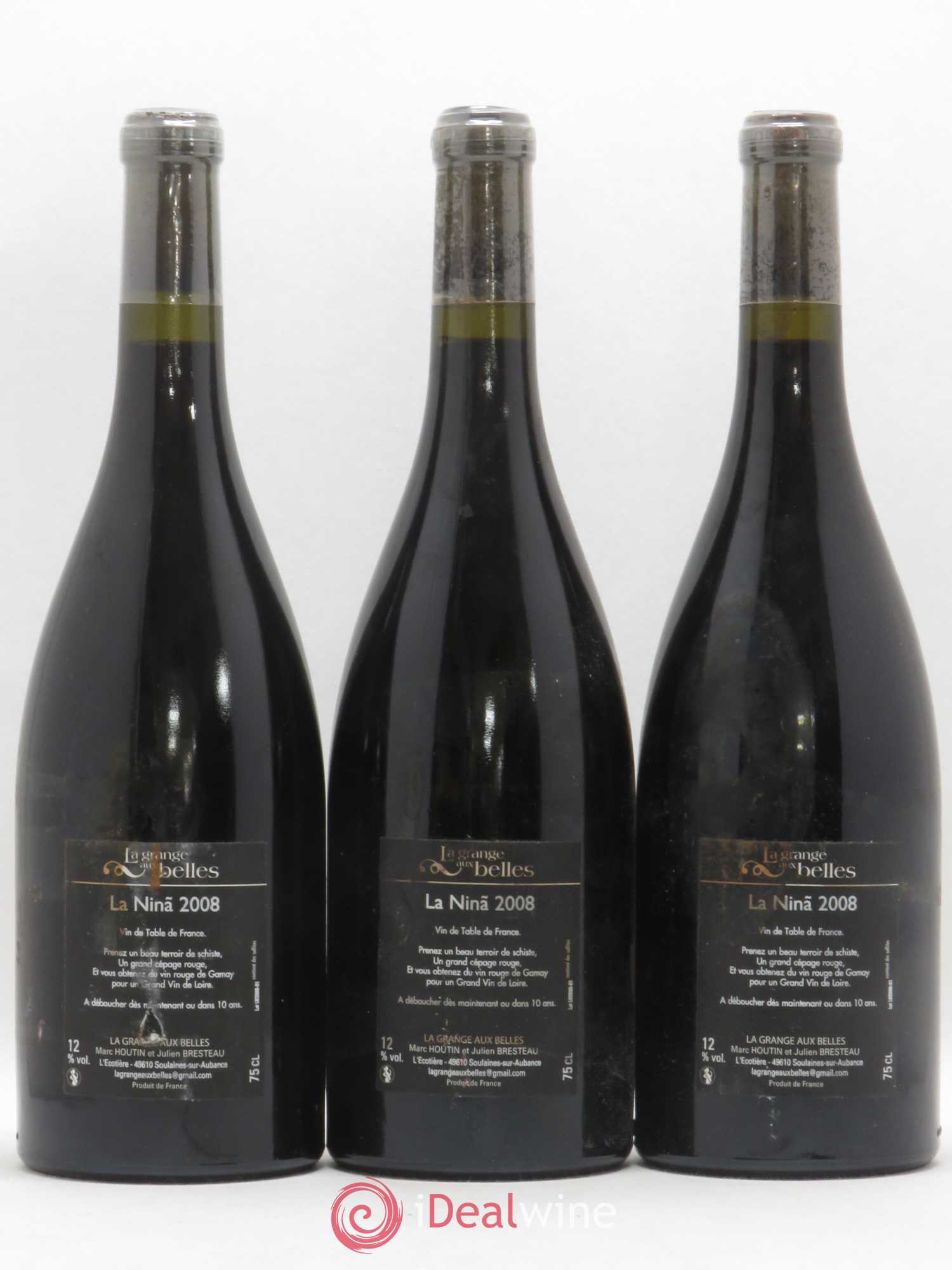 Vin de France La Nina Elle est née des Caprices La Grange aux Belles (sans prix de réserve) 2008 - Posten von 3 Flaschen - 1