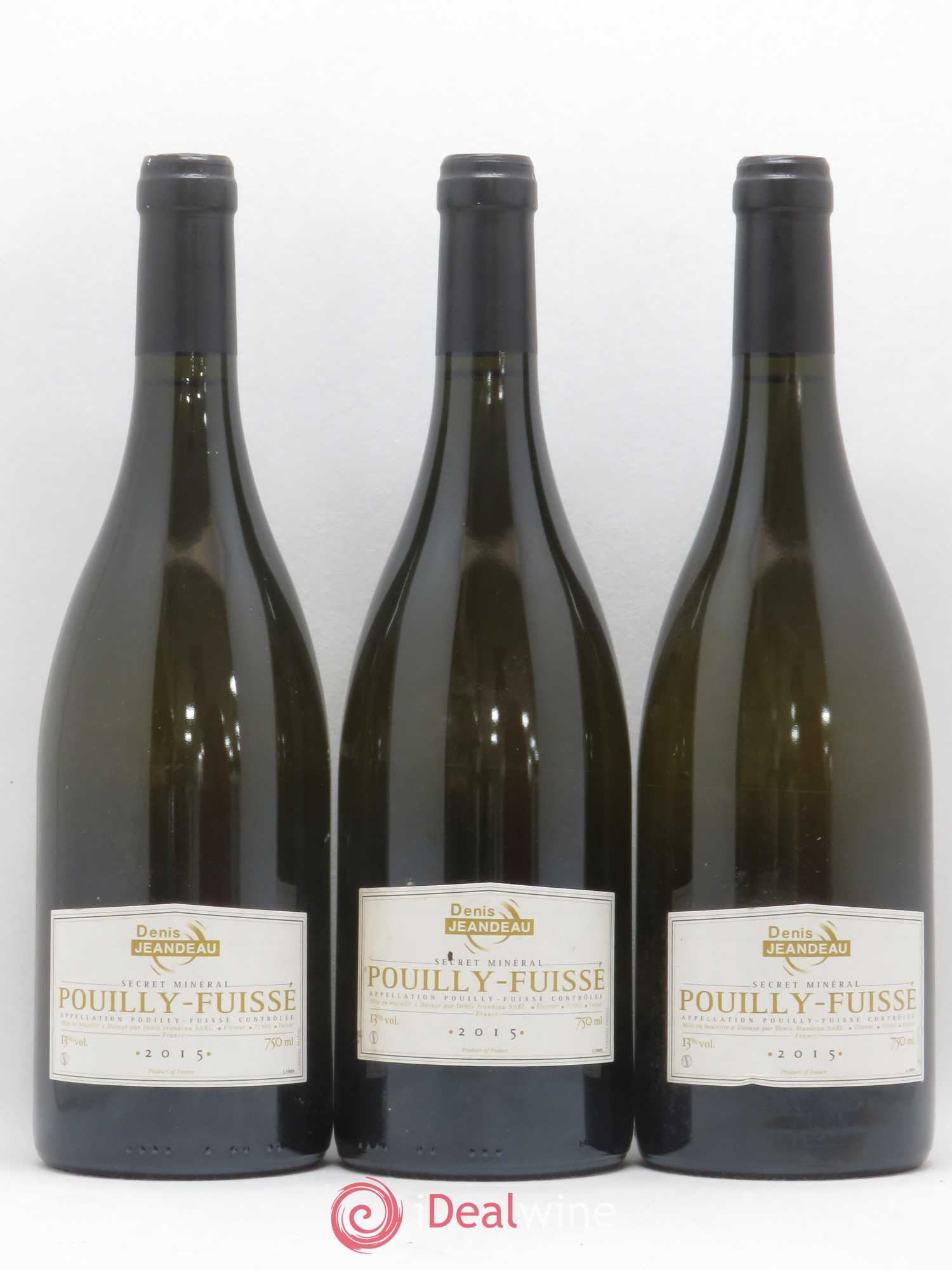 Pouilly-Fuissé Secret Mineral Denis Jeandeau 2015 - Posten von 3 Flaschen - 0