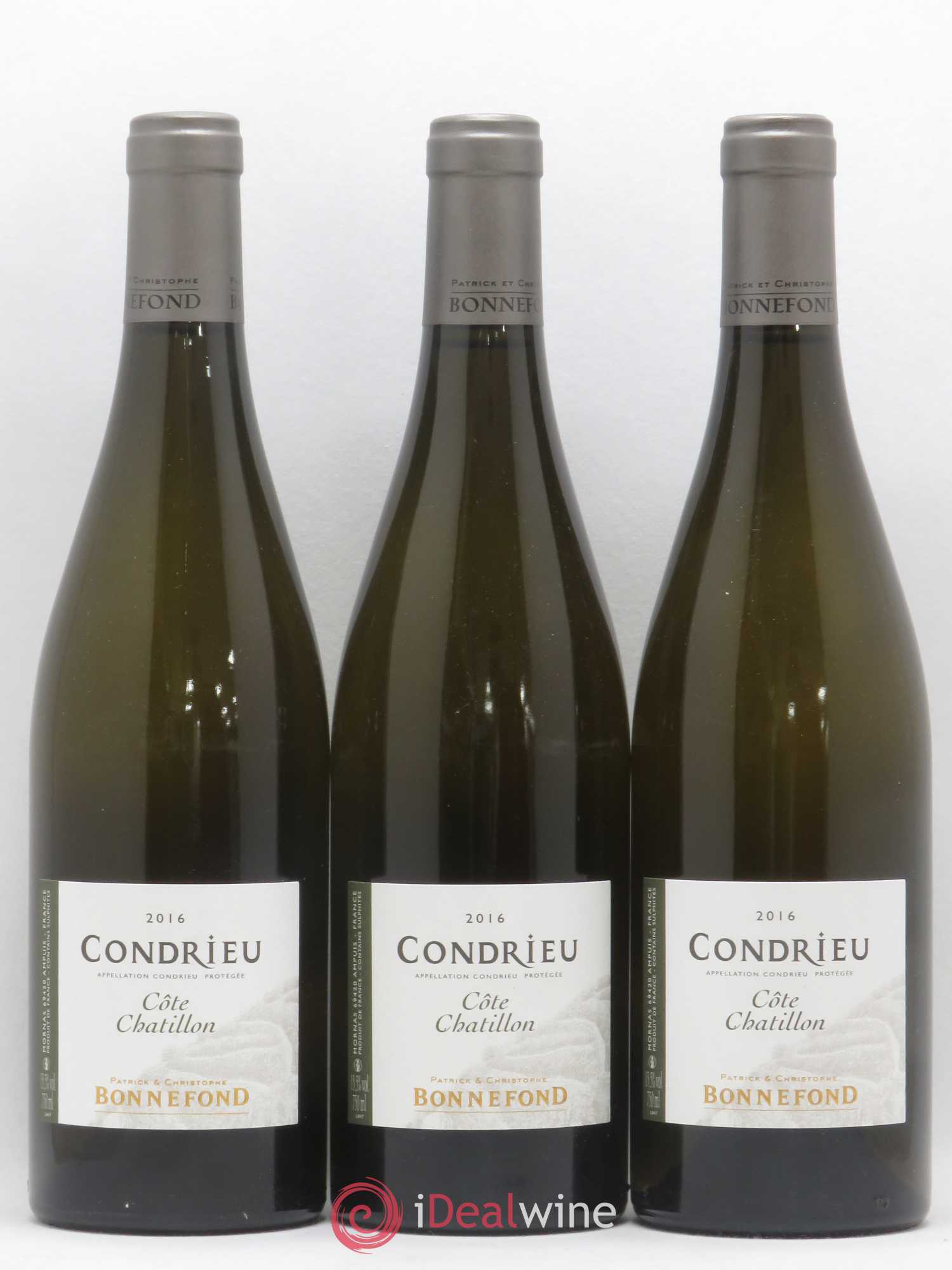 Condrieu Domaine Bonnefond Côte Chatillon 2016 - Lot de 3 bouteilles - 0