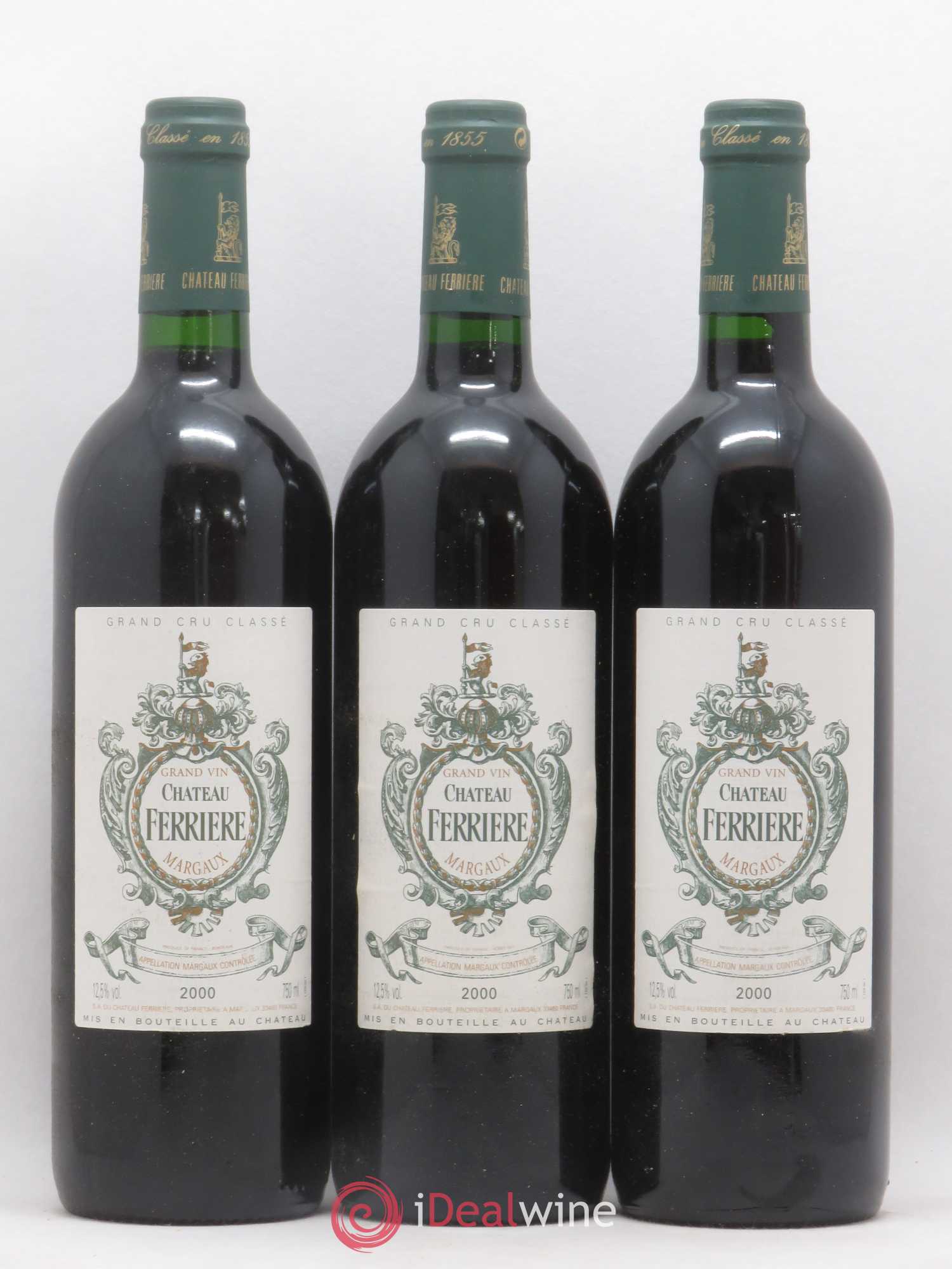 Château Ferrière 3ème Grand Cru Classé 2000 - Lot de 3 bouteilles - 0