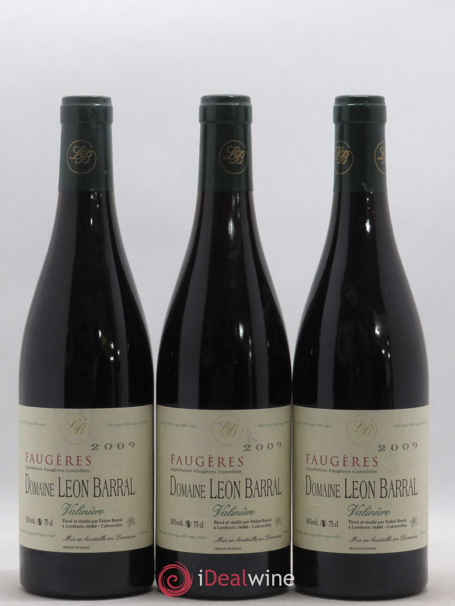 Faugères Valinière Domaine Léon Barral 2009 - Lot de 3 bouteilles - 0