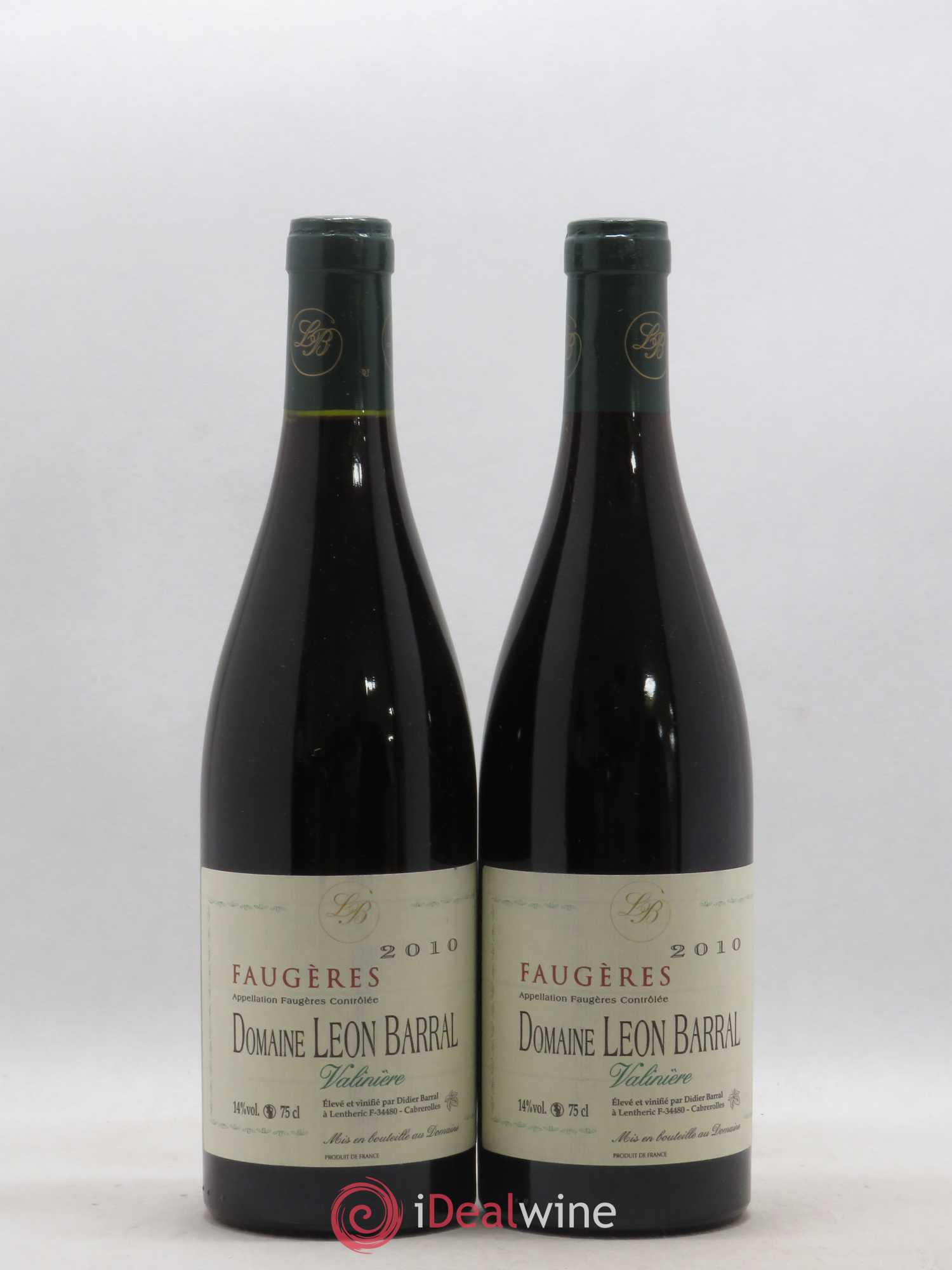 Faugères Valinière Domaine Léon Barral 2010 - Lot de 2 bouteilles - 0