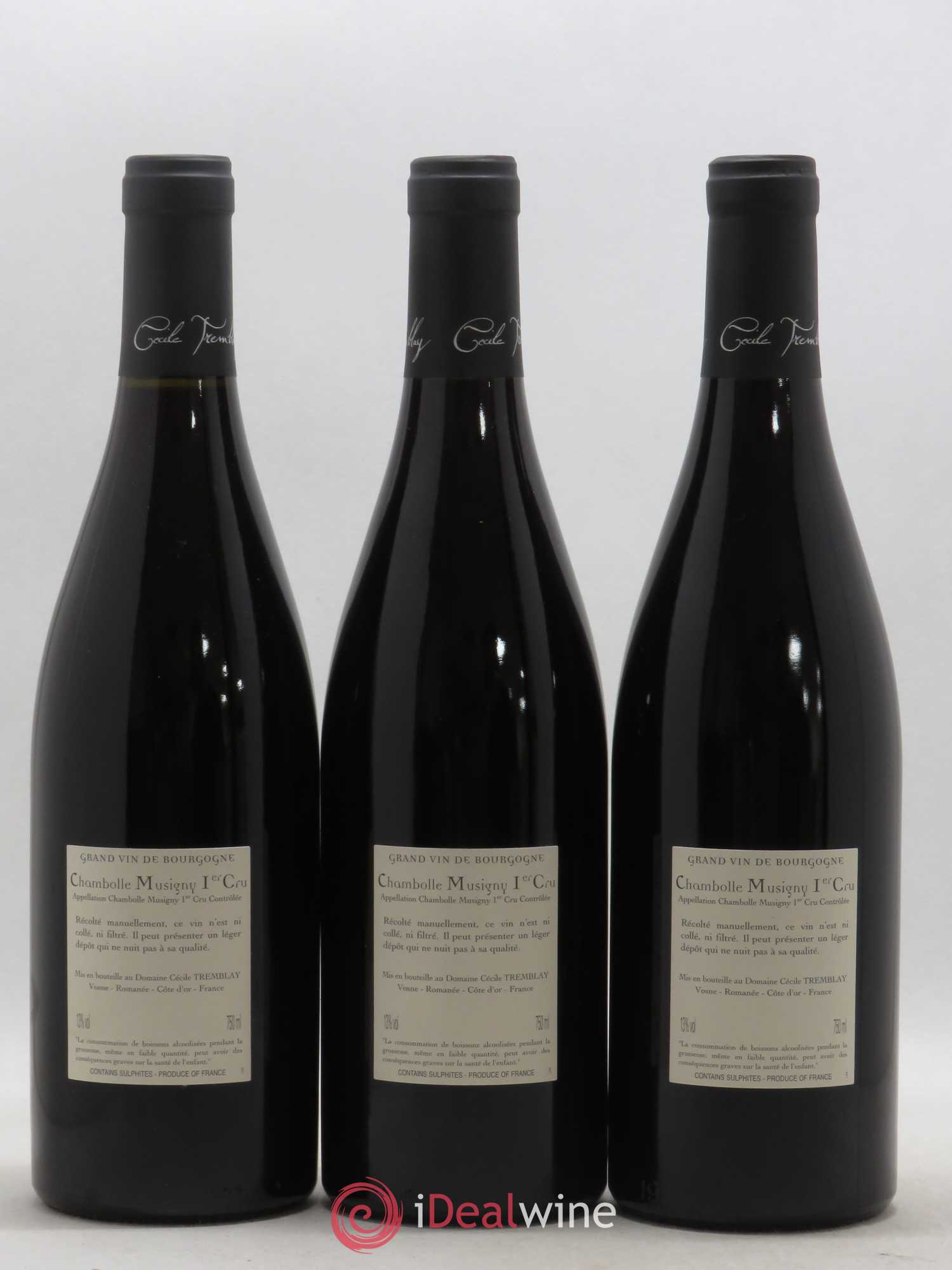 Chambolle-Musigny 1er Cru Les Feusselottes Cécile Tremblay 2014 - Lot de 3 bouteilles - 1