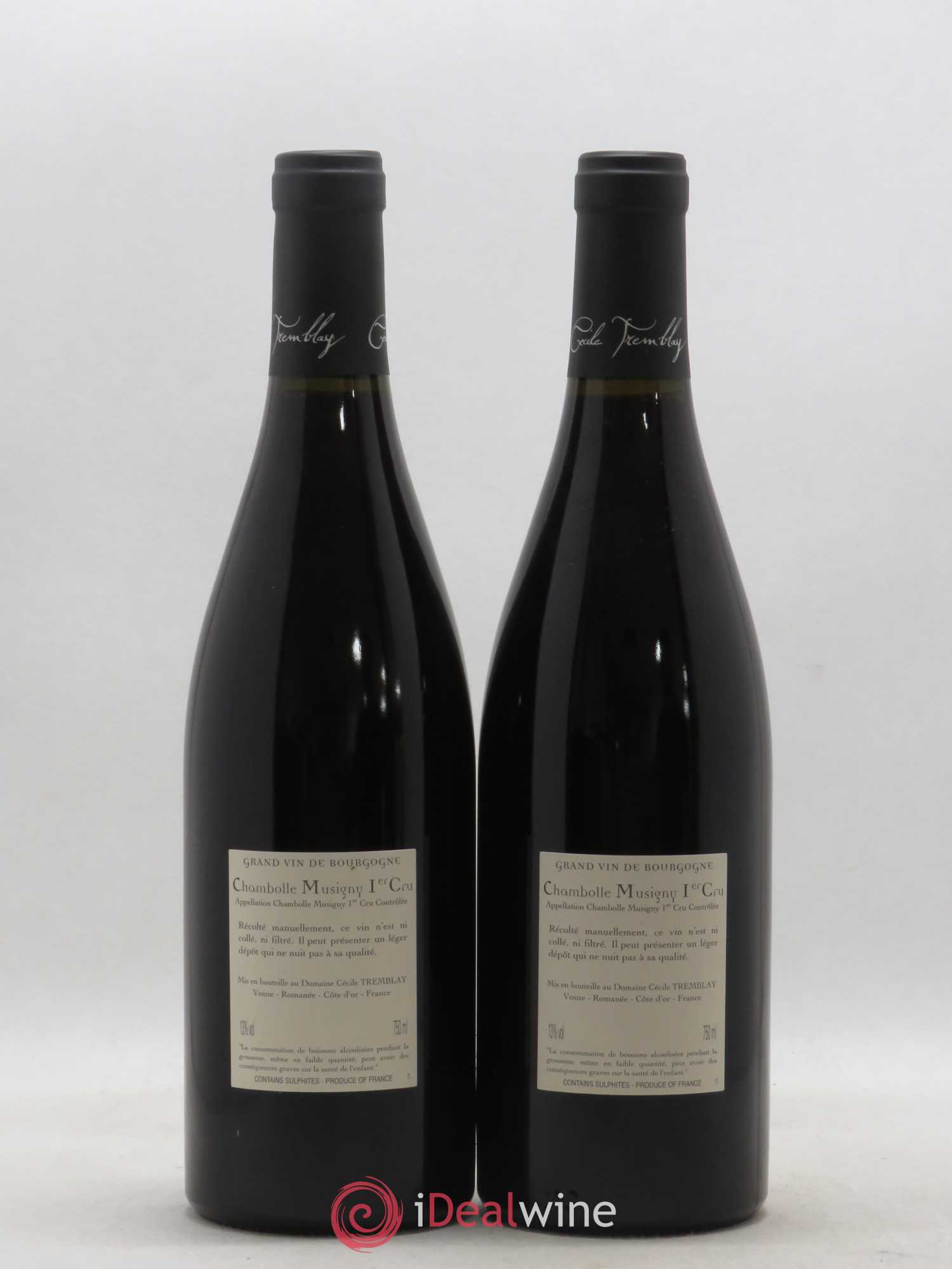 Chambolle-Musigny 1er Cru Les Feusselottes Cécile Tremblay 2014 - Lot de 2 bouteilles - 1