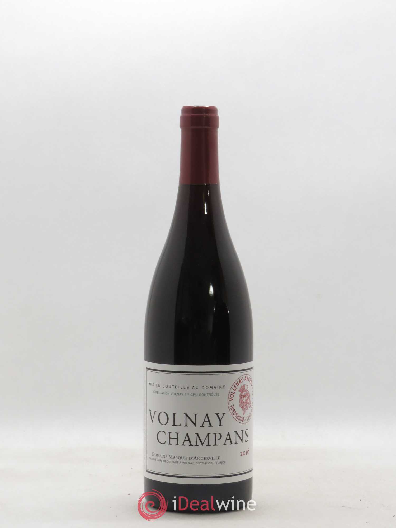 Volnay 1er Cru Champans Marquis d'Angerville (Domaine) 2016 - Lot de 1 bouteille - 0