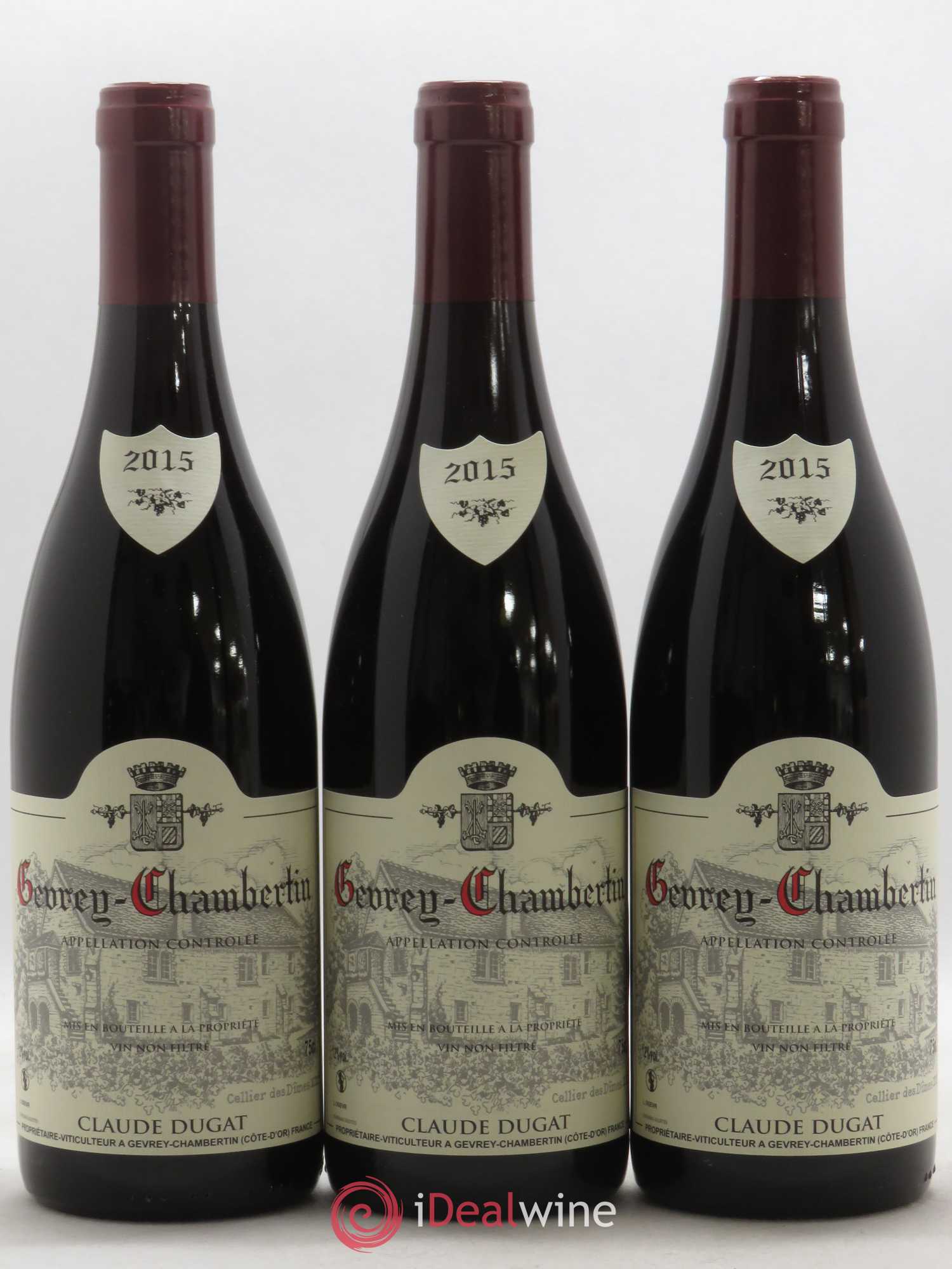 Gevrey-Chambertin Claude Dugat 2015 - Lot de 3 bouteilles - 0