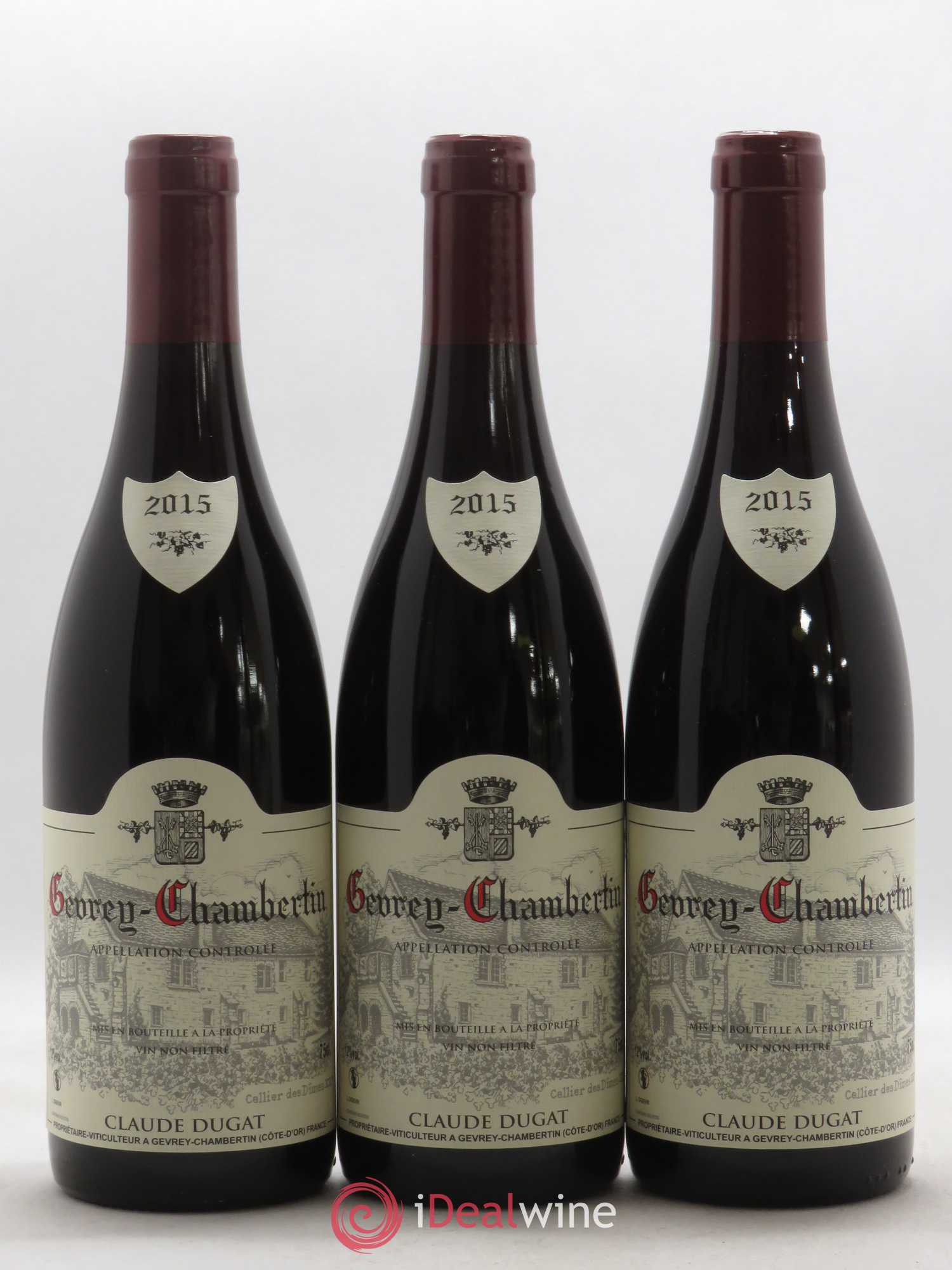 Gevrey-Chambertin Claude Dugat 2015 - Posten von 3 Flaschen - 0