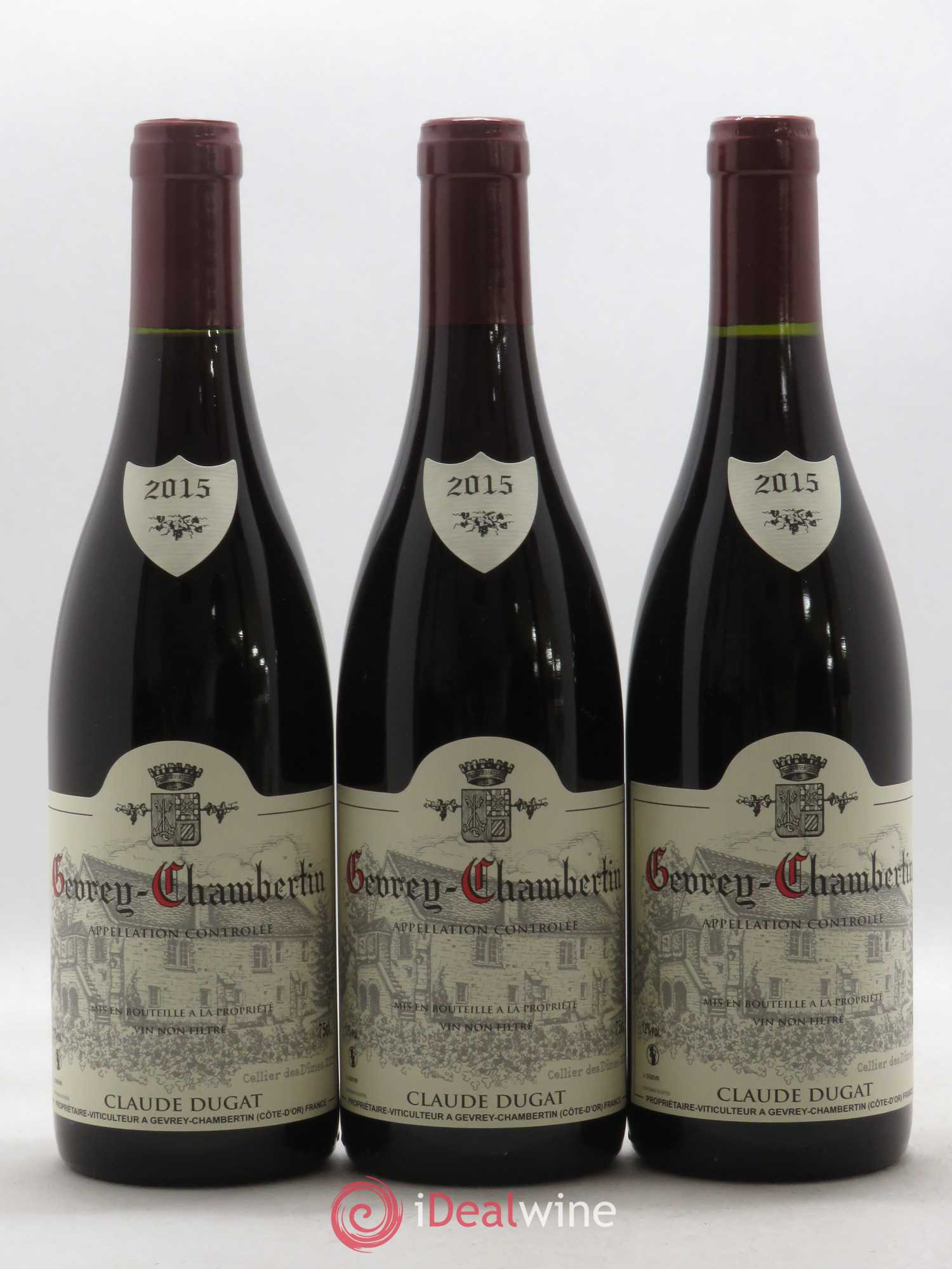 Gevrey-Chambertin Claude Dugat 2015 - Lot de 3 bouteilles - 0