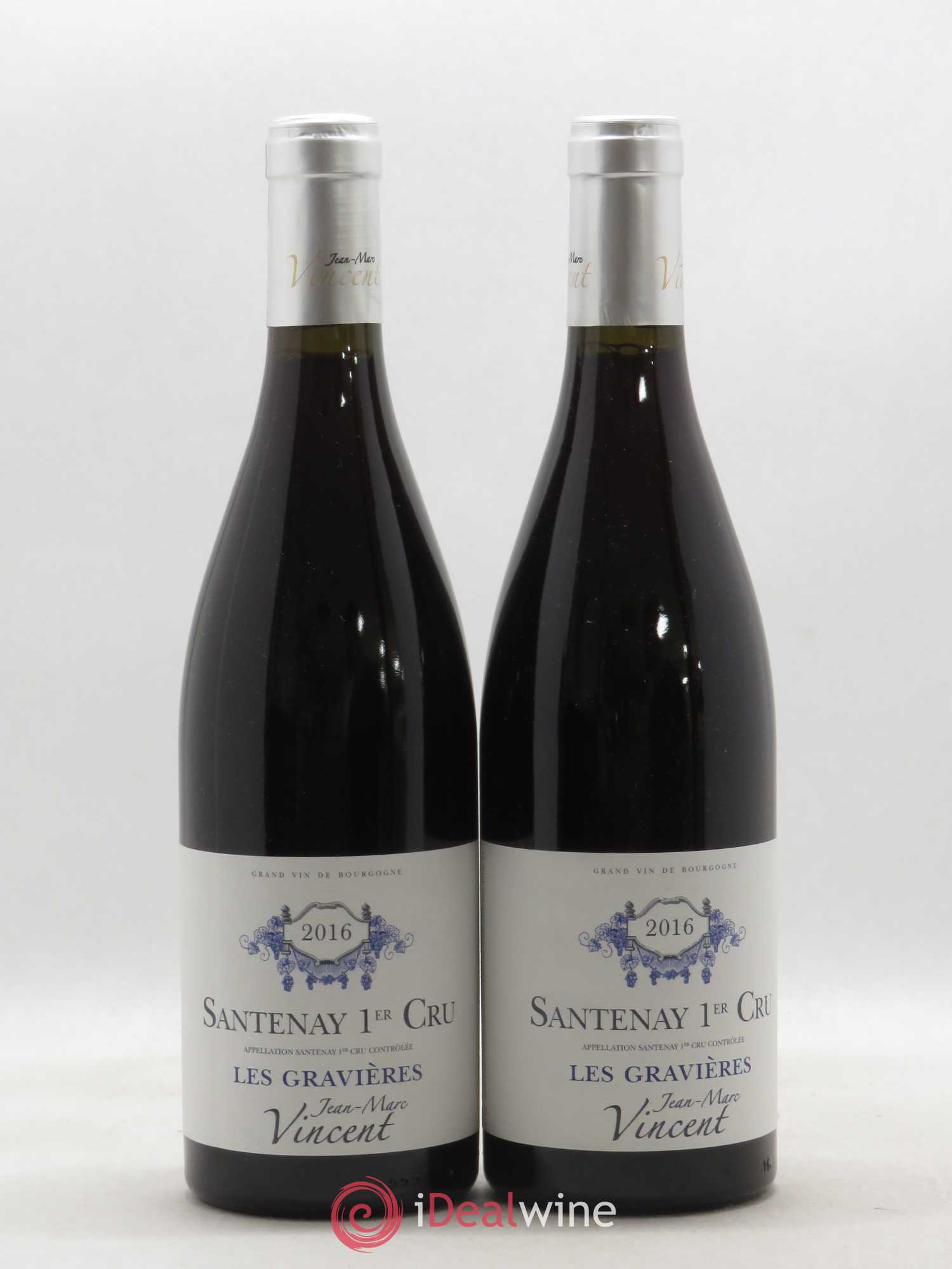 Santenay 1er Cru Gravieres JM. Vincent 2016 - Posten von 2 Flaschen - 0