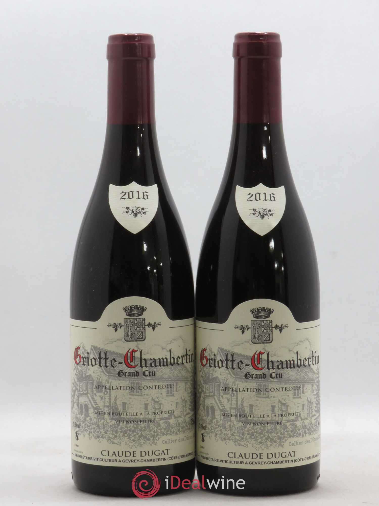 Griotte-Chambertin Grand Cru Claude Dugat 2016 - Lot de 2 bouteilles - 0