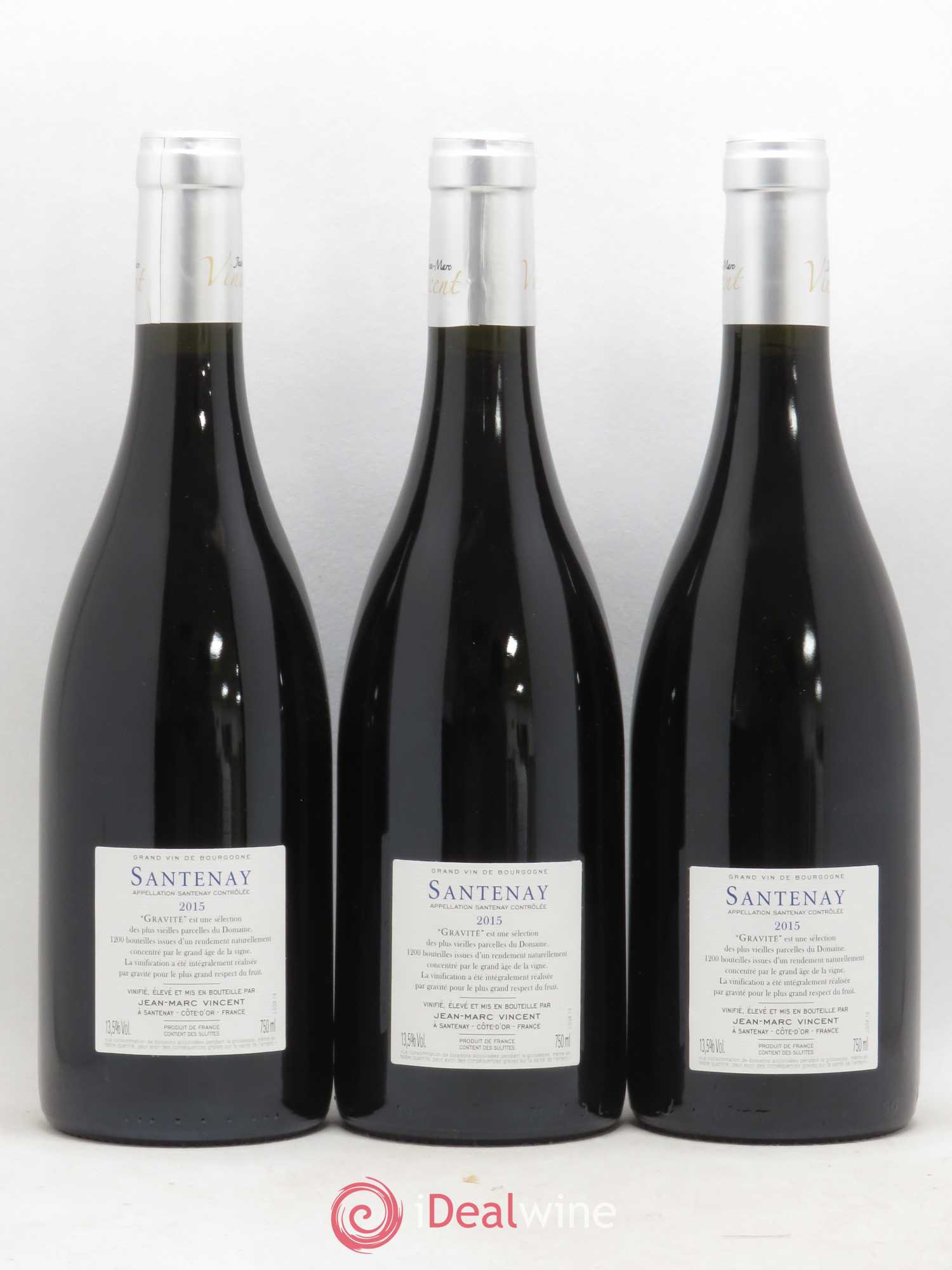 Santenay Gravité JM. Vincent 2015 - Posten von 3 Flaschen - 1