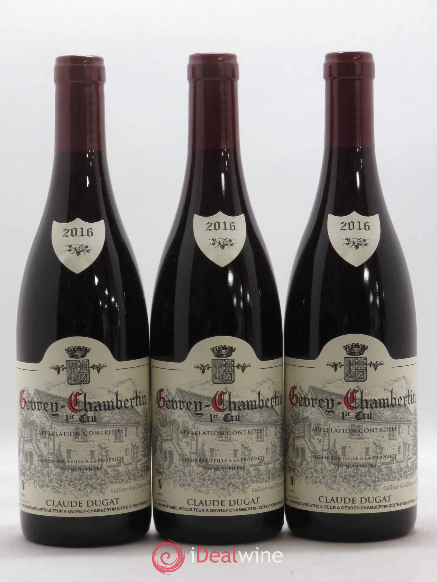 Gevrey-Chambertin 1er Cru Claude Dugat 2016 - Lot de 3 bouteilles - 0