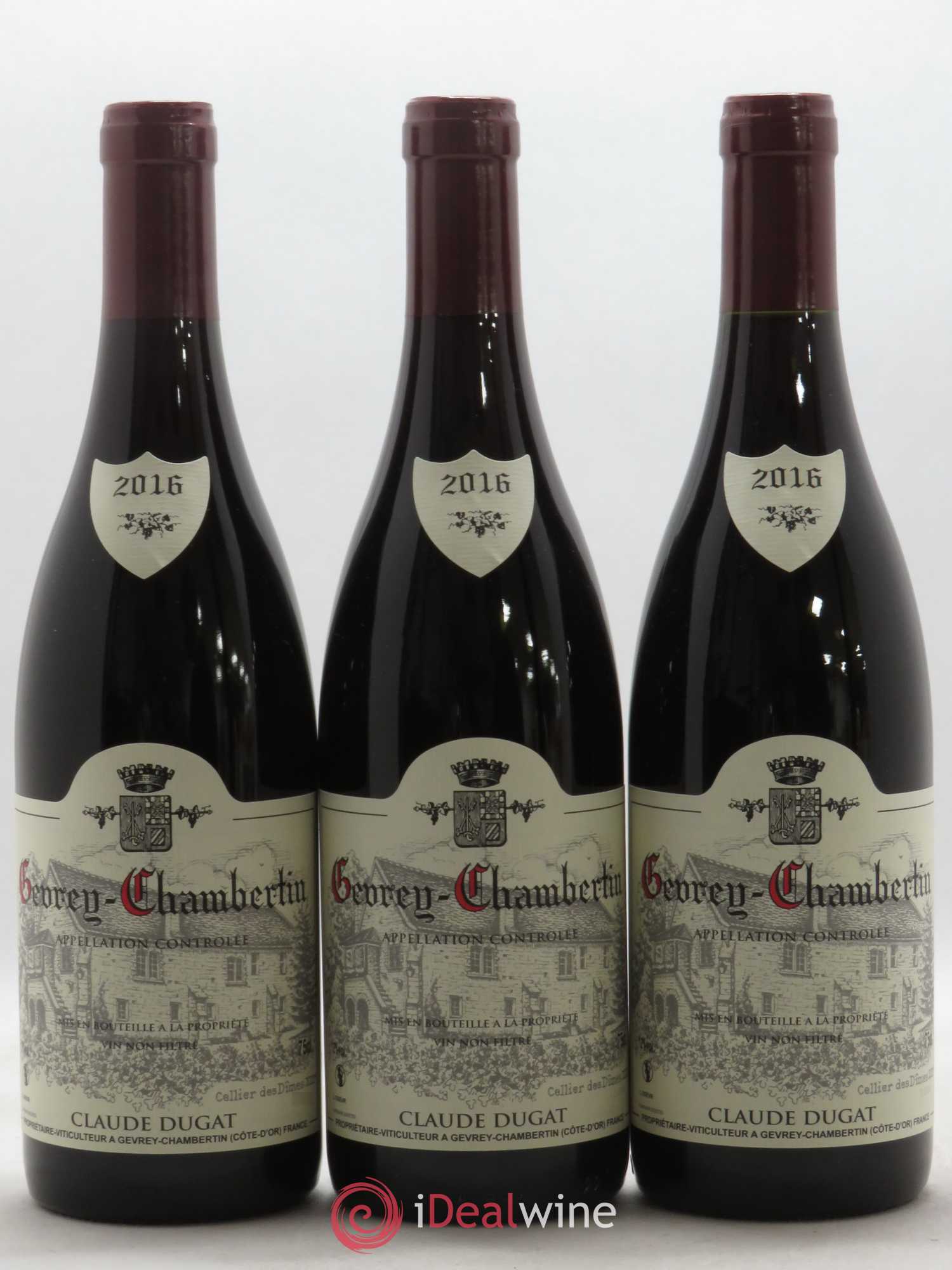 Gevrey-Chambertin Claude Dugat 2016 - Lot de 3 bouteilles - 0