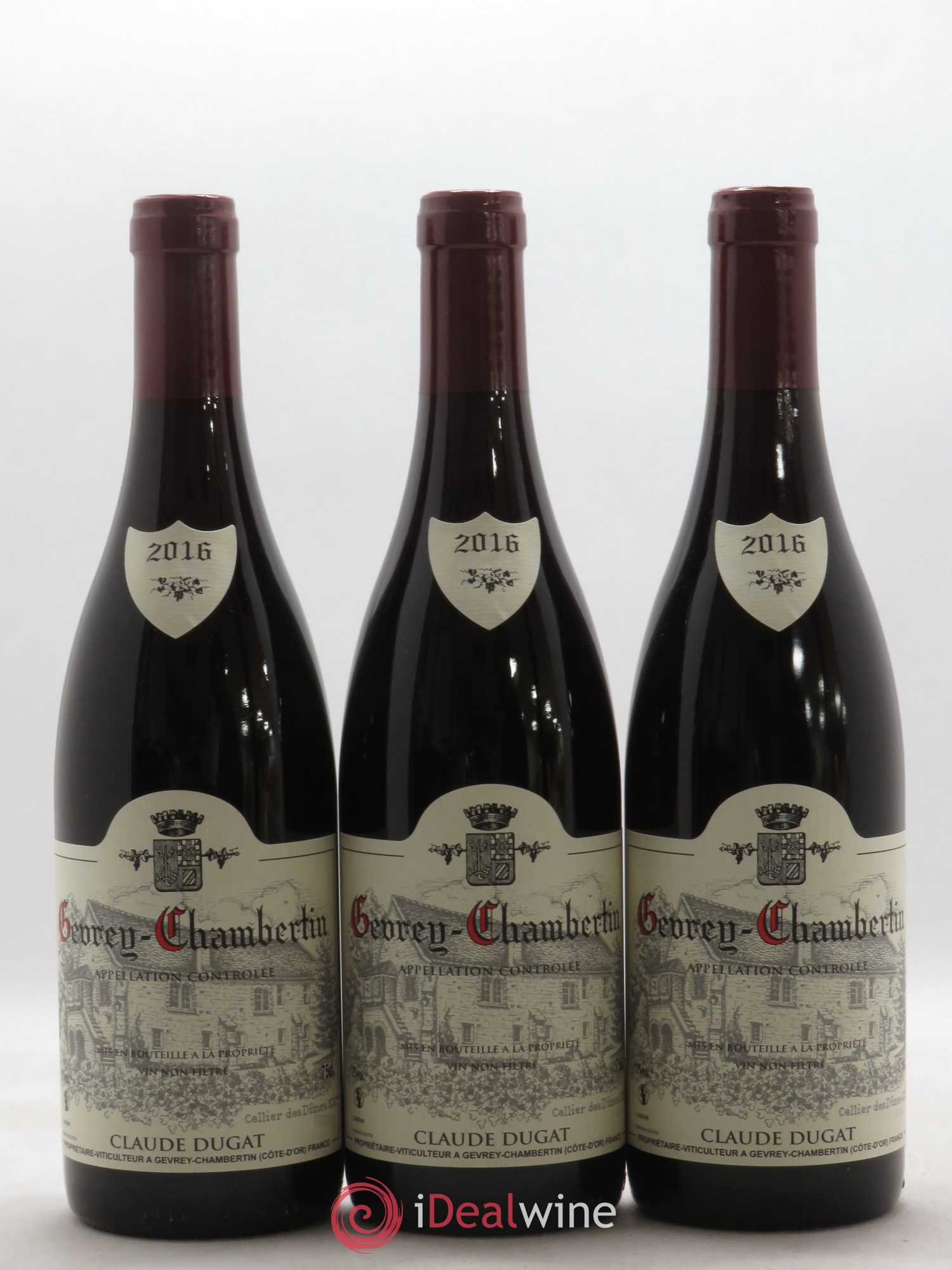 Gevrey-Chambertin Claude Dugat 2016 - Lot de 3 bouteilles - 0