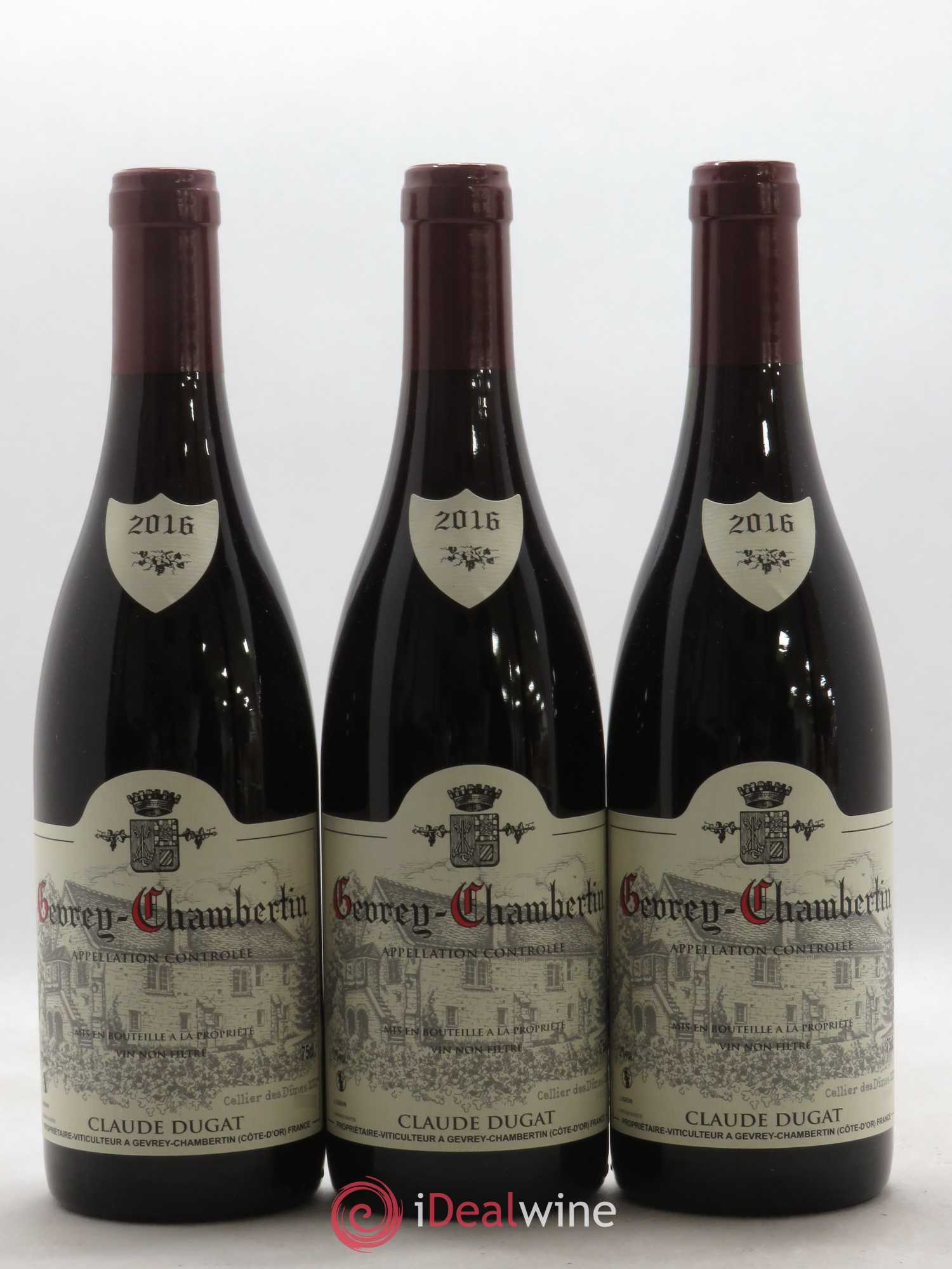 Gevrey-Chambertin Claude Dugat 2016 - Lot de 3 bouteilles - 0