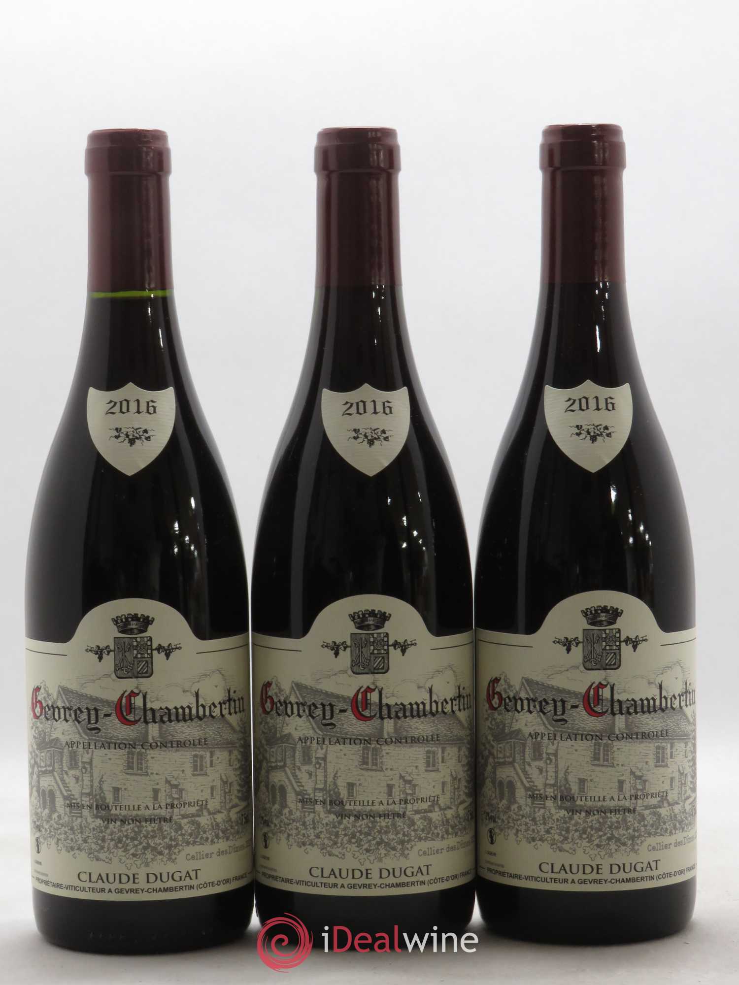 Gevrey-Chambertin Claude Dugat 2016 - Lot de 3 bouteilles - 0