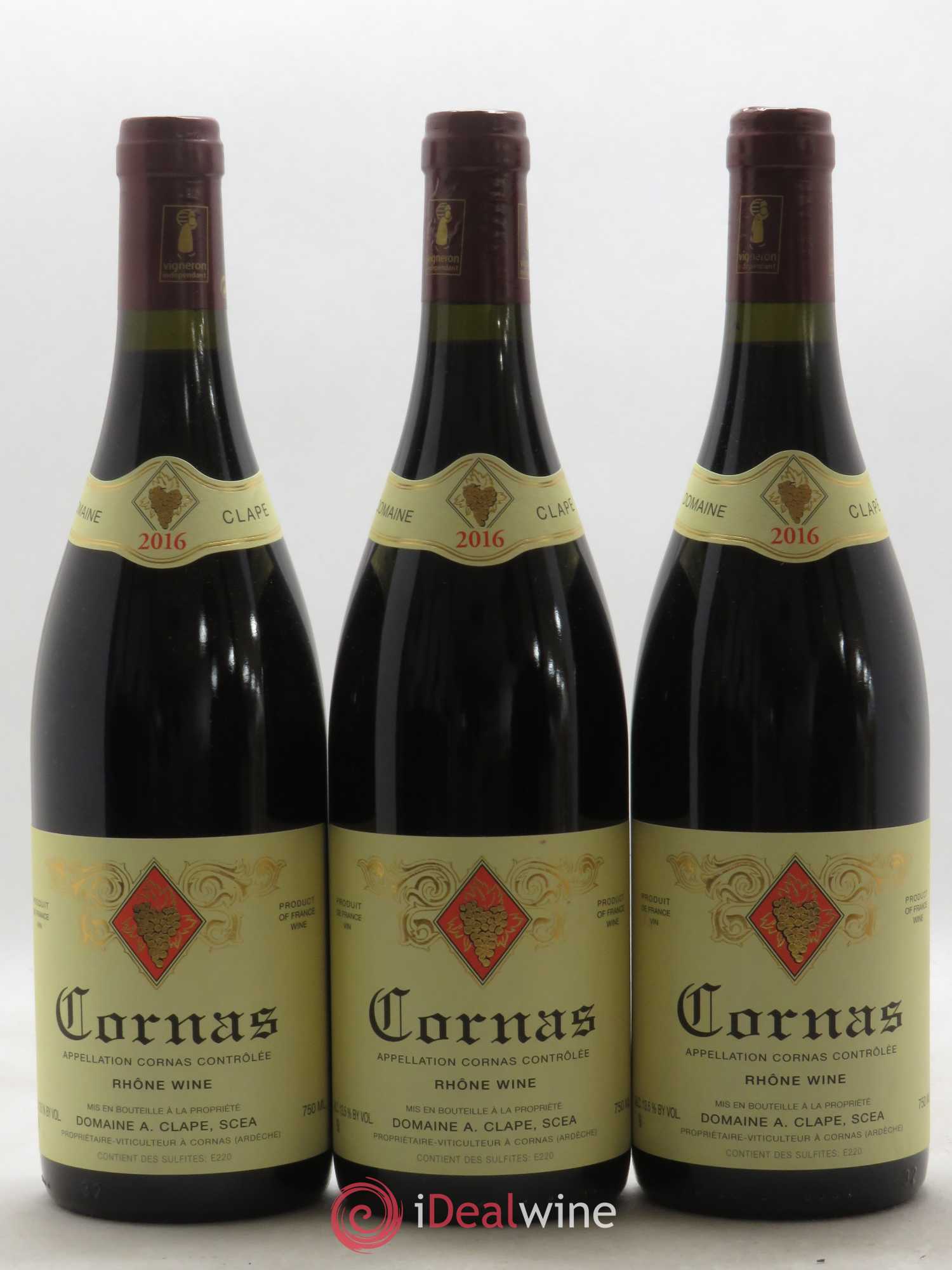 Cornas Auguste Clape 2016 - Lot de 3 bouteilles - 0