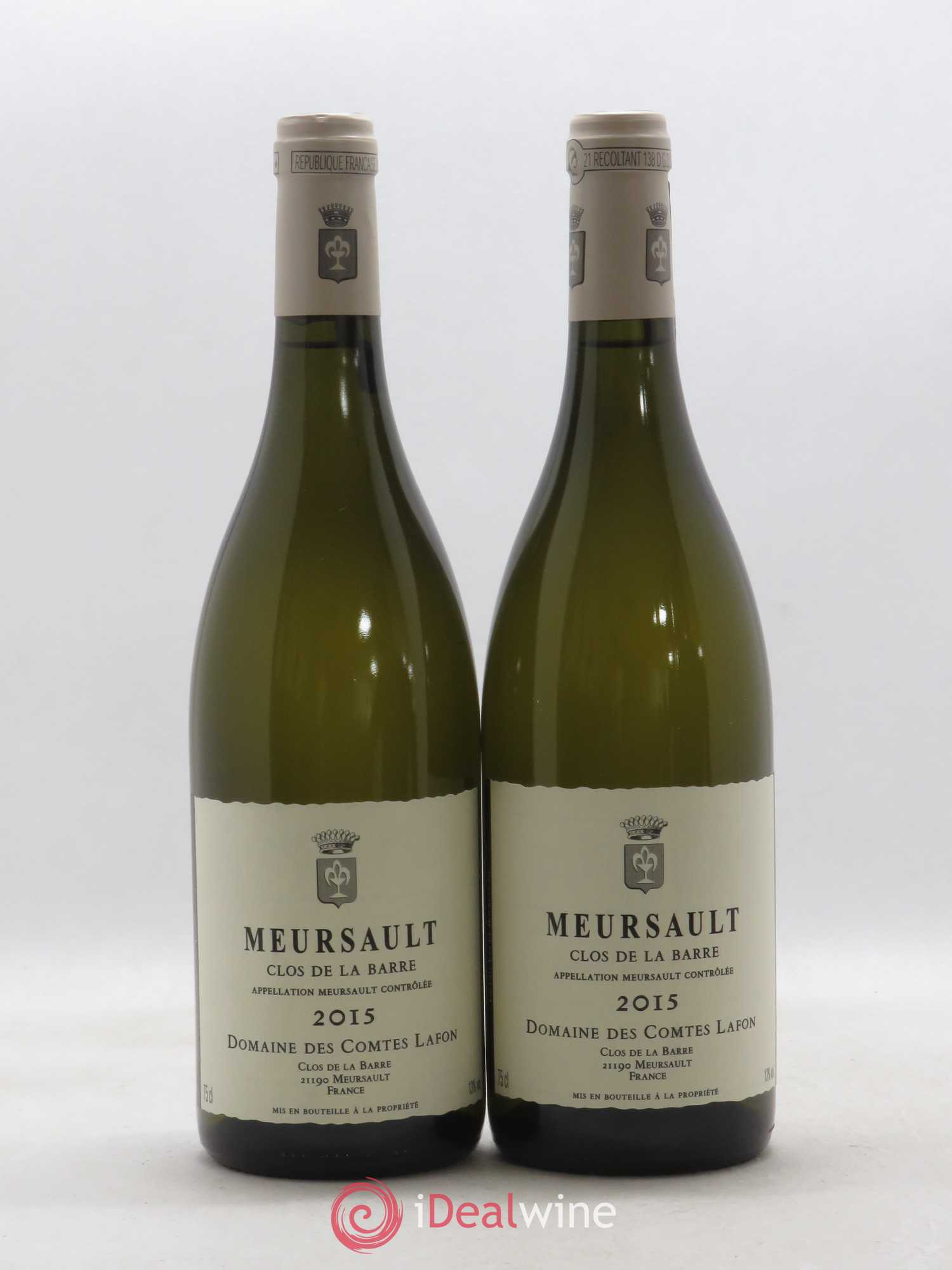 Meursault Clos de la Barre Comtes Lafon (Domaine des) 2015 - Lot de 2 bouteilles - 0