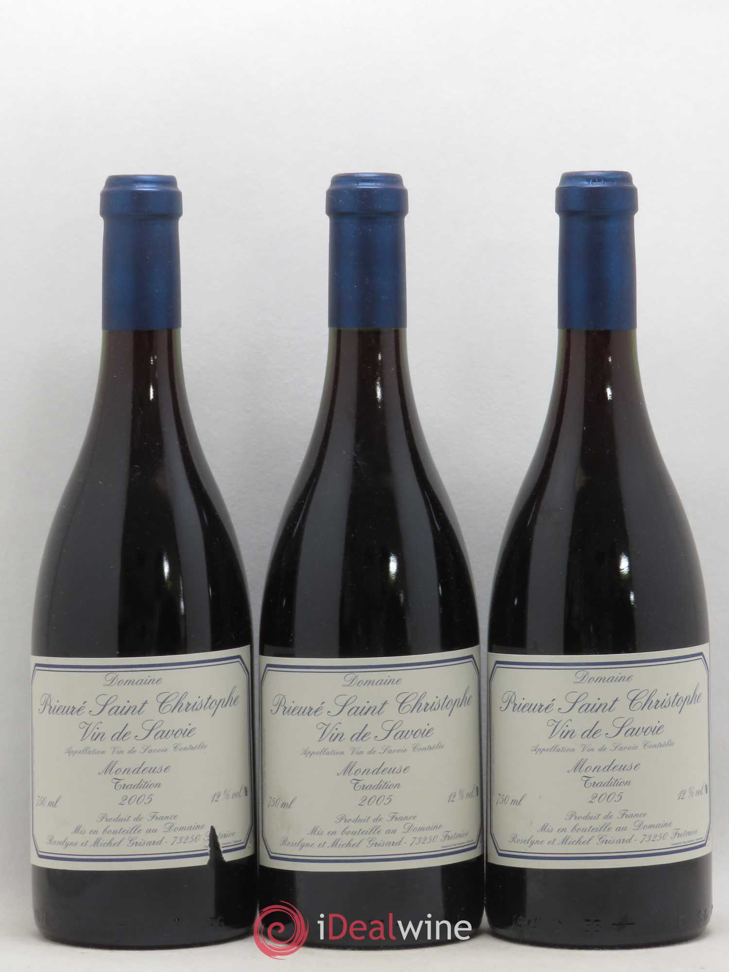 Vin de Savoie Mondeuse Tradition Domaine Prieuré Saint Christophe Michel Grisard 2005 - Lot of 6 bottles - 1