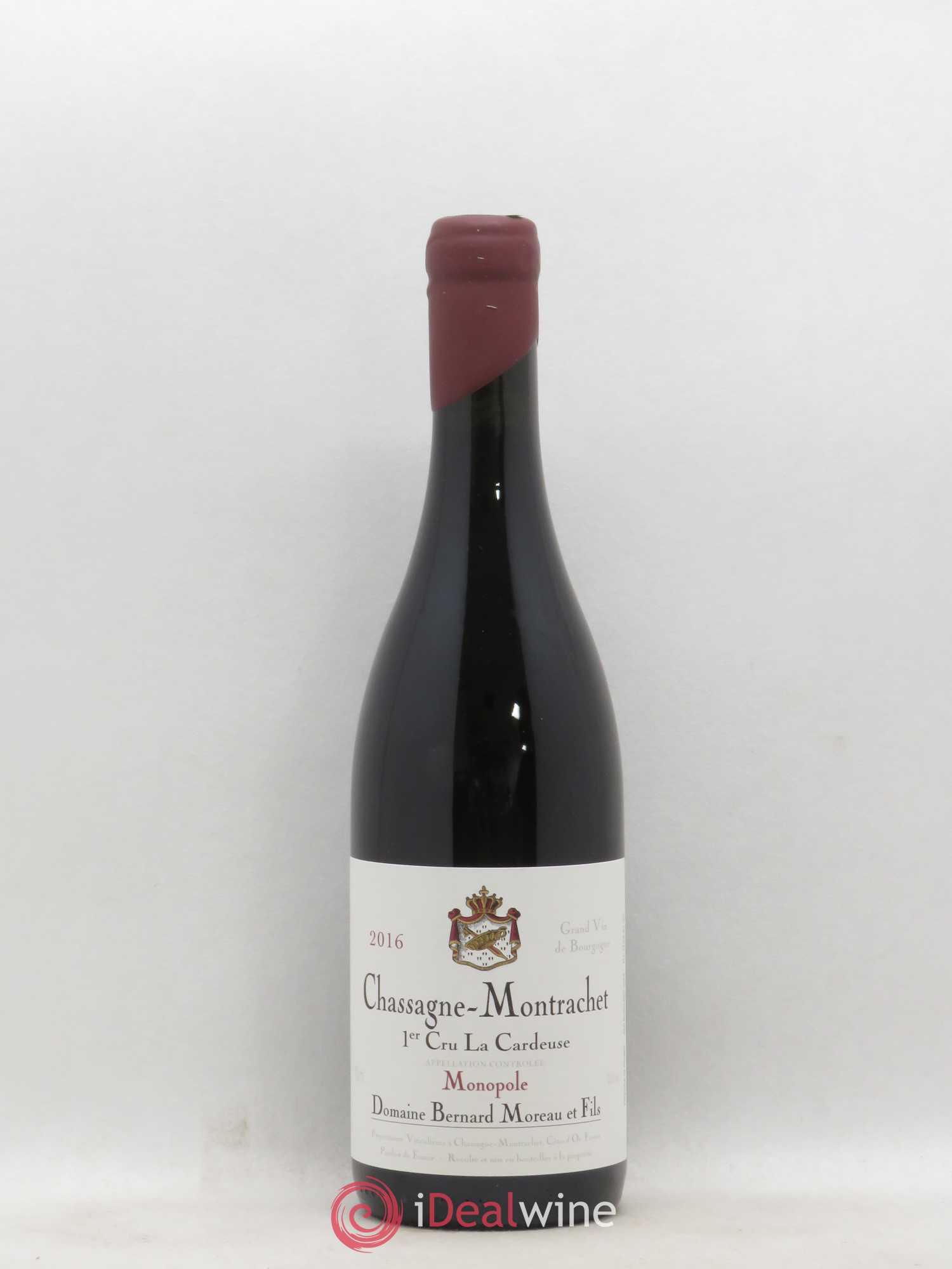 Chassagne-Montrachet 1er Cru La Cardeuse Bernard Moreau et Fils 2016 - Lot de 1 bouteille - 0