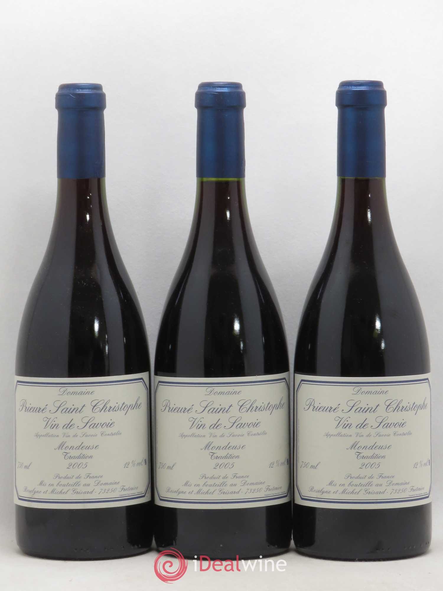 Vin de Savoie Mondeuse Tradition Domaine Prieuré Saint Christophe Michel Grisard 2005 - Posten von 3 Flaschen - 0