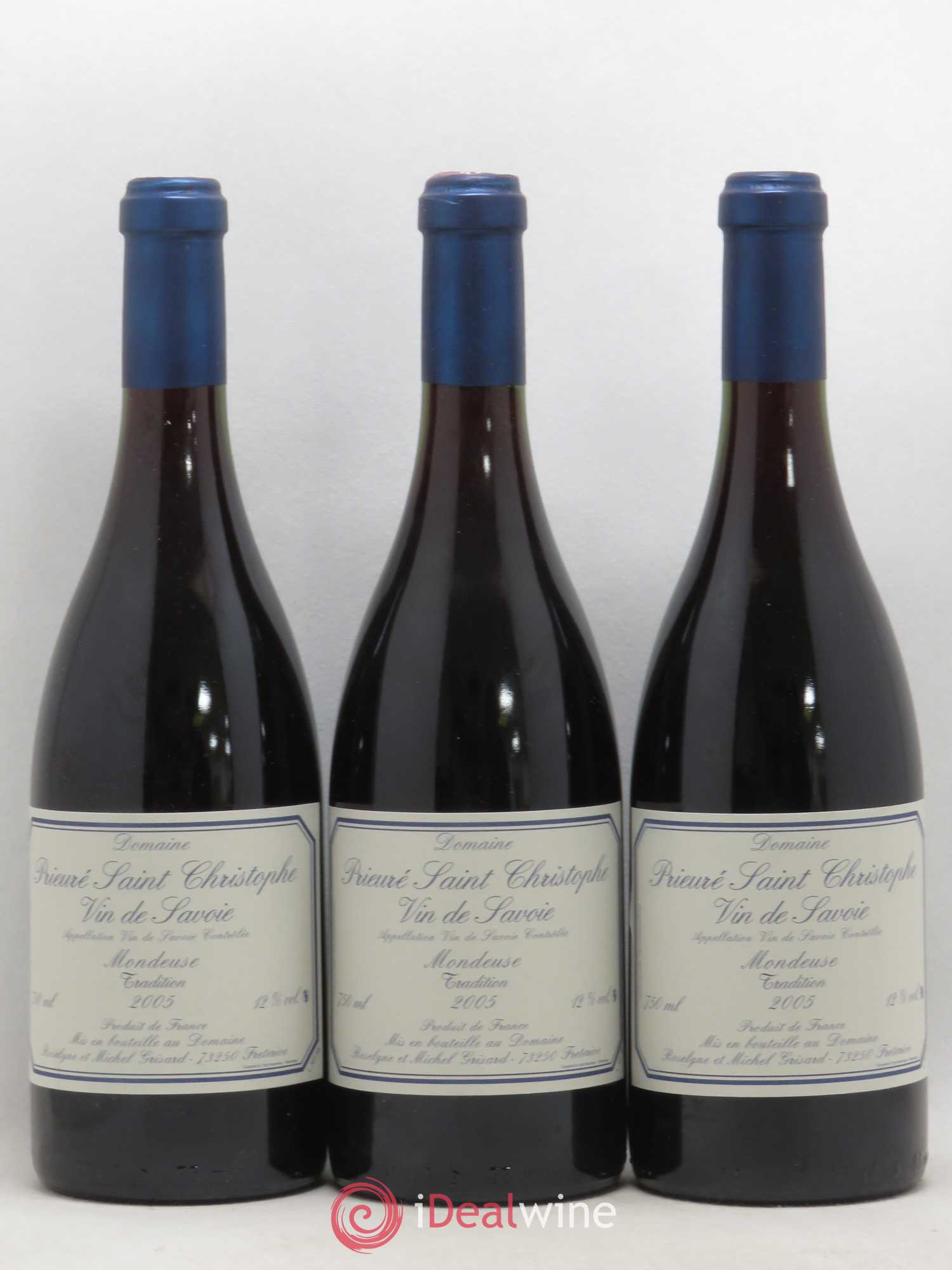 Vin de Savoie Mondeuse Tradition Domaine Prieuré Saint Christophe Michel Grisard 2005 - Posten von 3 Flaschen - 0