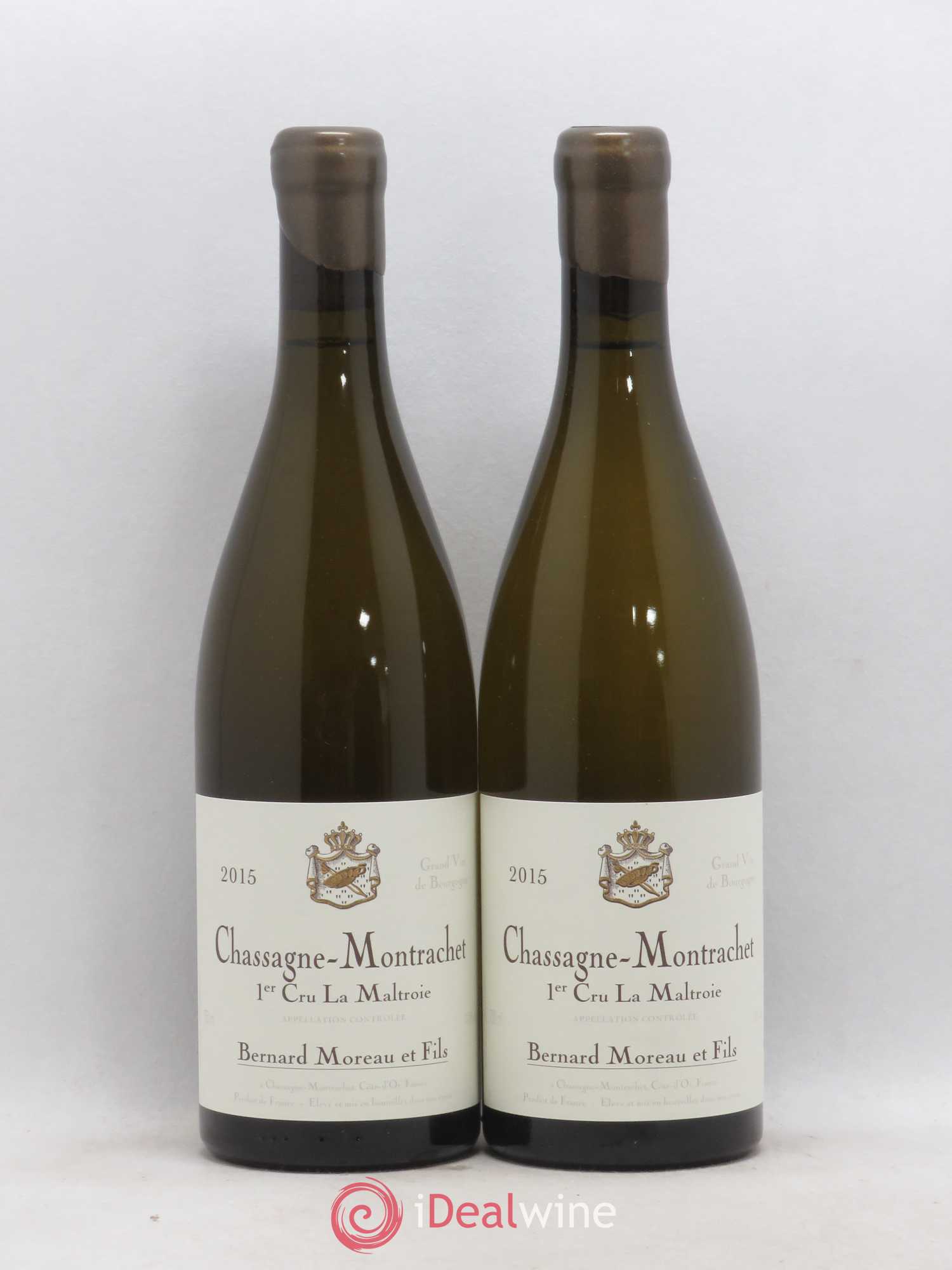 Chassagne-Montrachet 1er Cru La Maltroie Bernard Moreau et Fils (Domaine) 2015 - Lot de 2 bouteilles - 0