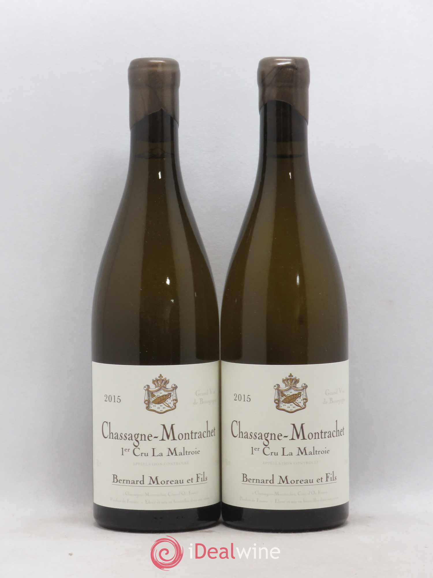Chassagne-Montrachet 1er Cru La Maltroie Bernard Moreau et Fils (Domaine) 2015 - Lot de 2 bouteilles - 0