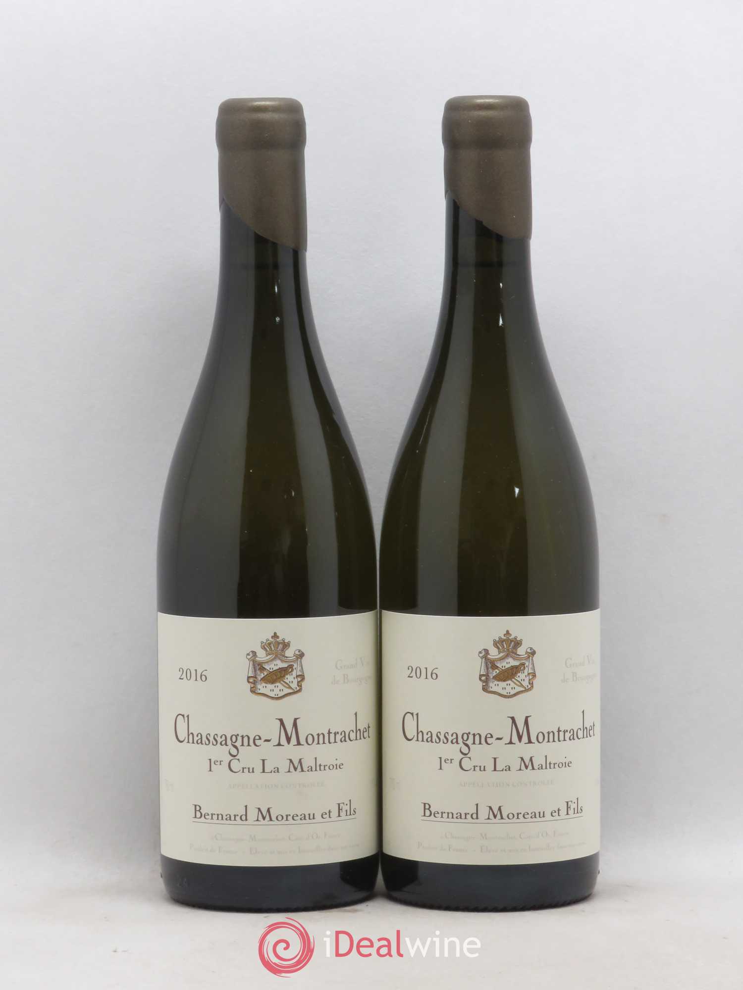 Chassagne-Montrachet 1er Cru La Maltroie Bernard Moreau et Fils (Domaine) 2016 - Lot de 2 bouteilles - 0