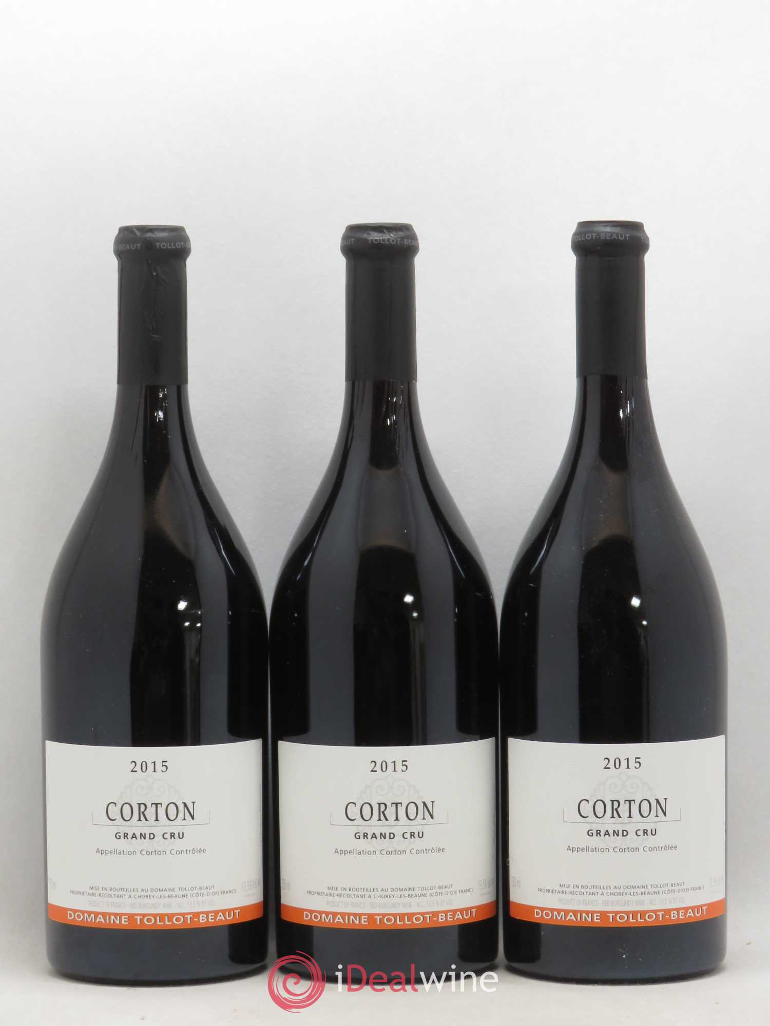 Corton Grand Cru Tollot Beaut (Domaine) 2015 - Lot de 3 bouteilles - 0