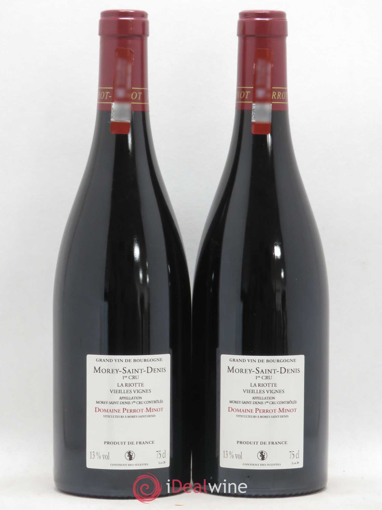 Morey-Saint-Denis 1er Cru La Riotte Vieilles Vignes Perrot-Minot Vieilles vignes 2011 - Lot de 2 bouteilles - 1