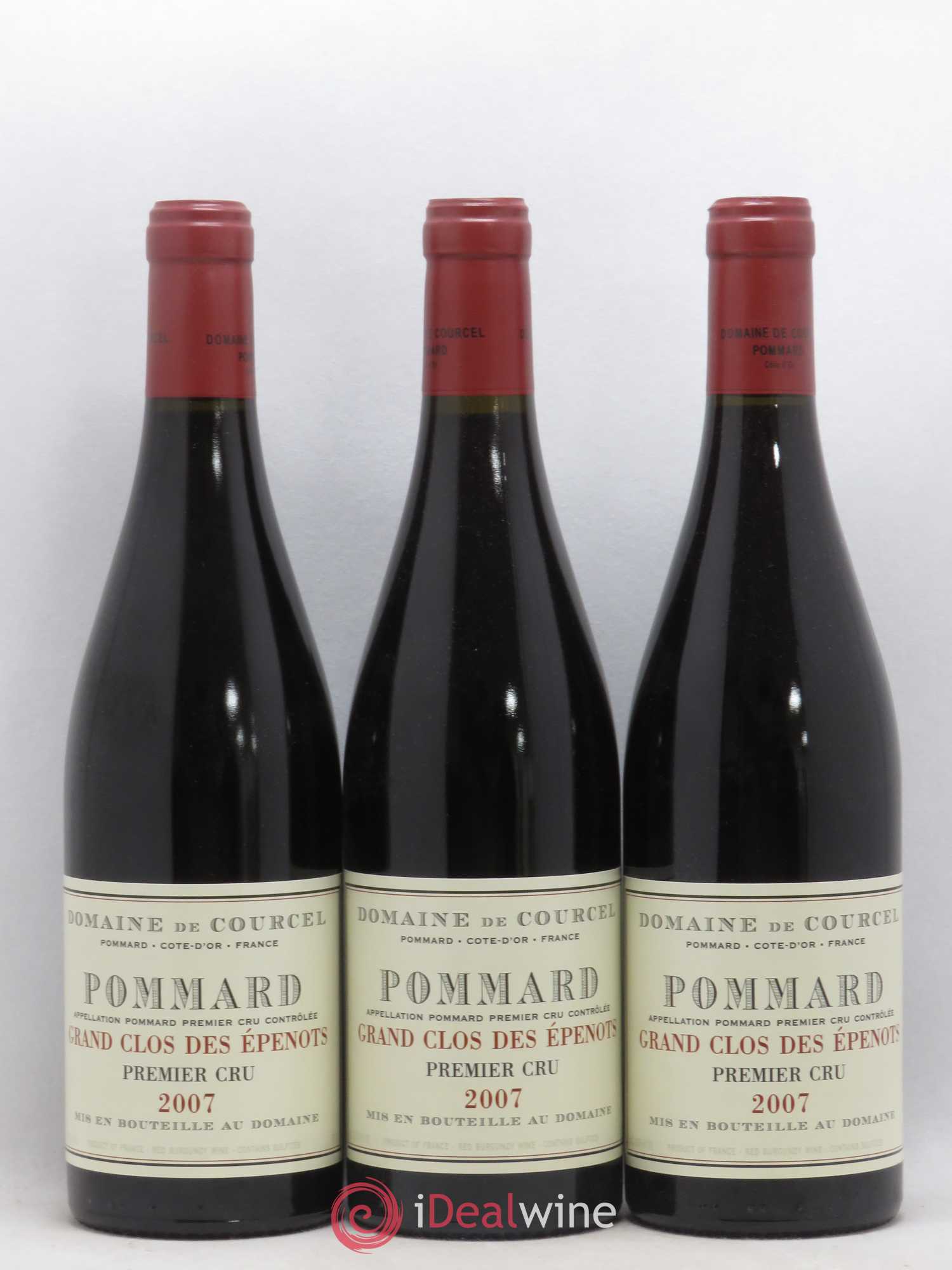 Pommard 1er Cru Grand Clos des Epenots de Courcel (Domaine) 2007 - Lot de 3 bouteilles - 0