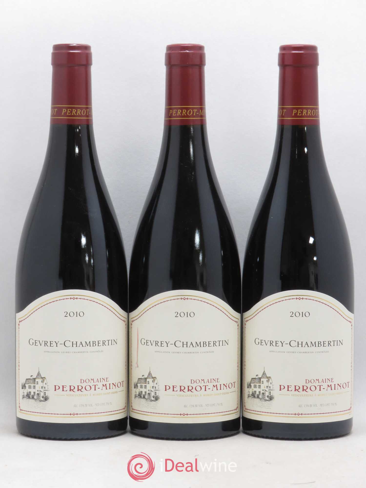 Gevrey-Chambertin Perrot-Minot 2010 - Lot de 3 bouteilles - 0