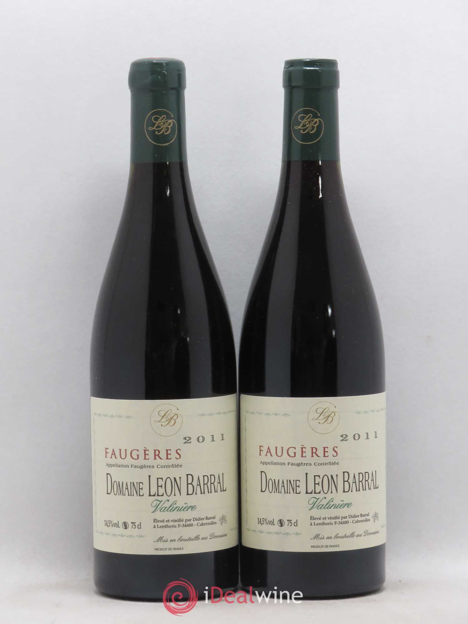 Faugères Valinière Domaine Léon Barral 2011 - Lot de 2 bouteilles - 0