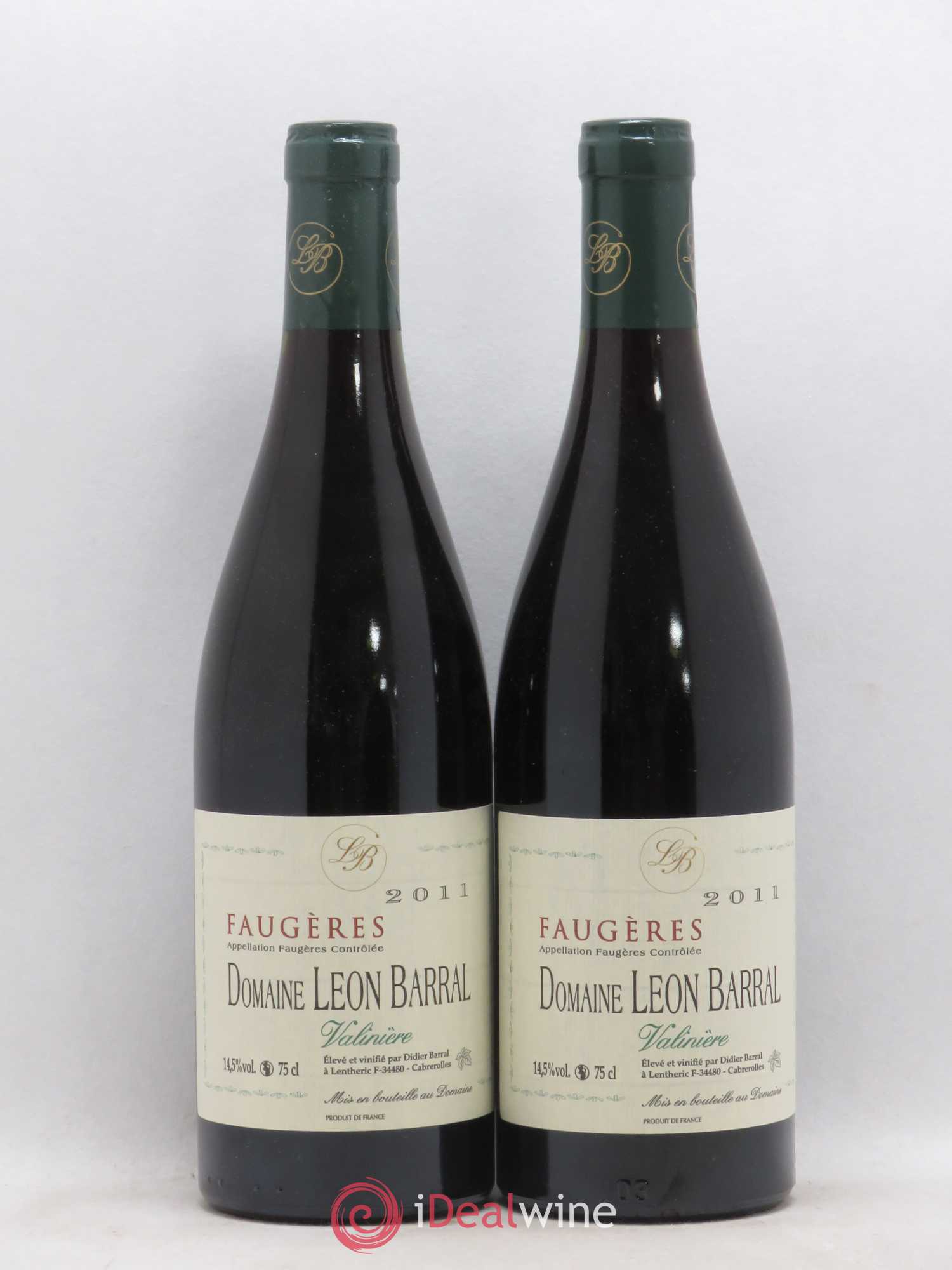 Faugères Valinière Domaine Léon Barral 2011 - Lot de 2 bouteilles - 0
